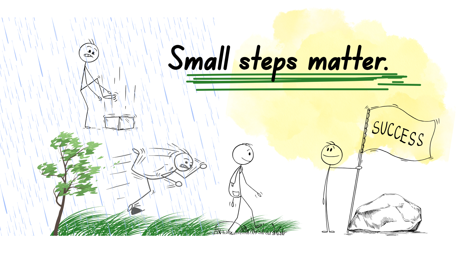 Text reads 'A healthy love feels like support, not pressure' above a sketch of one stick figure helping another across a gap with a rope and an arrow pointing to a figure crushed under a large block.