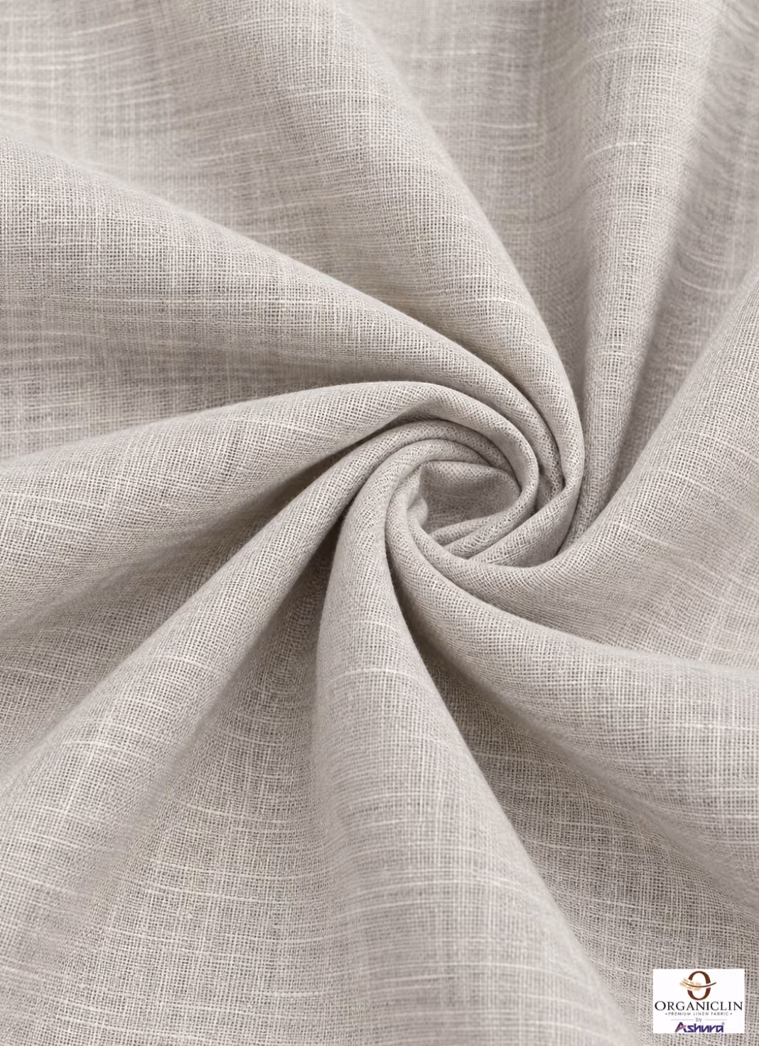 Natural off-white linen shirting fabric by Organiclin by Meave Italia