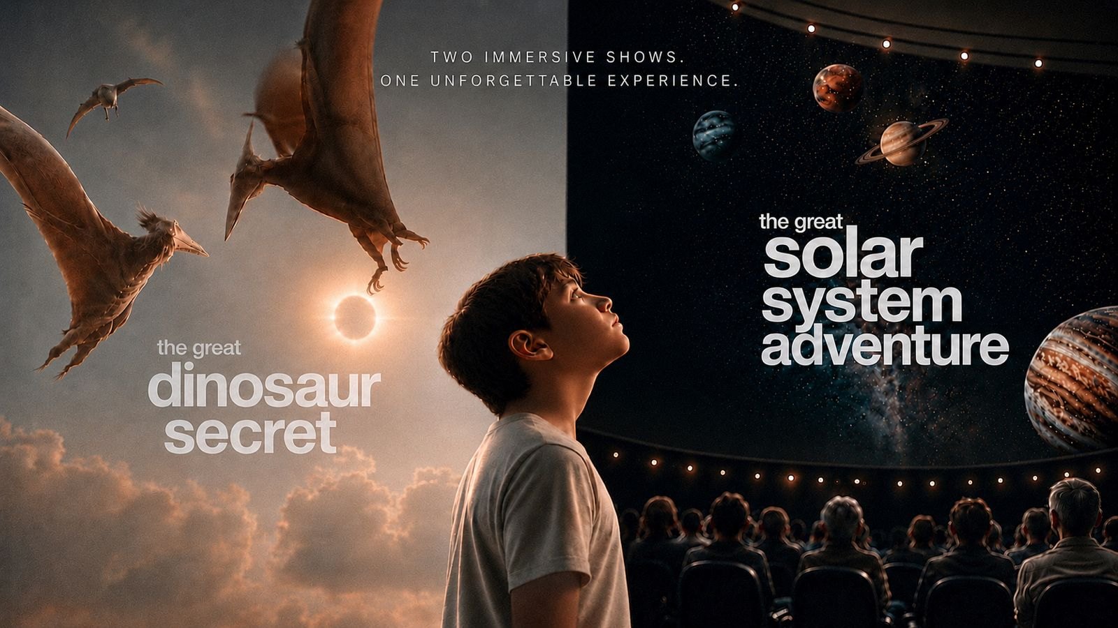 Double Adventure — two immersive shows, dinosaurs and space, one ticket