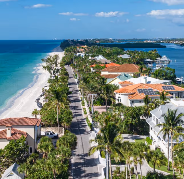 Casey Key barrier island luxury beachfront real estate Florida
