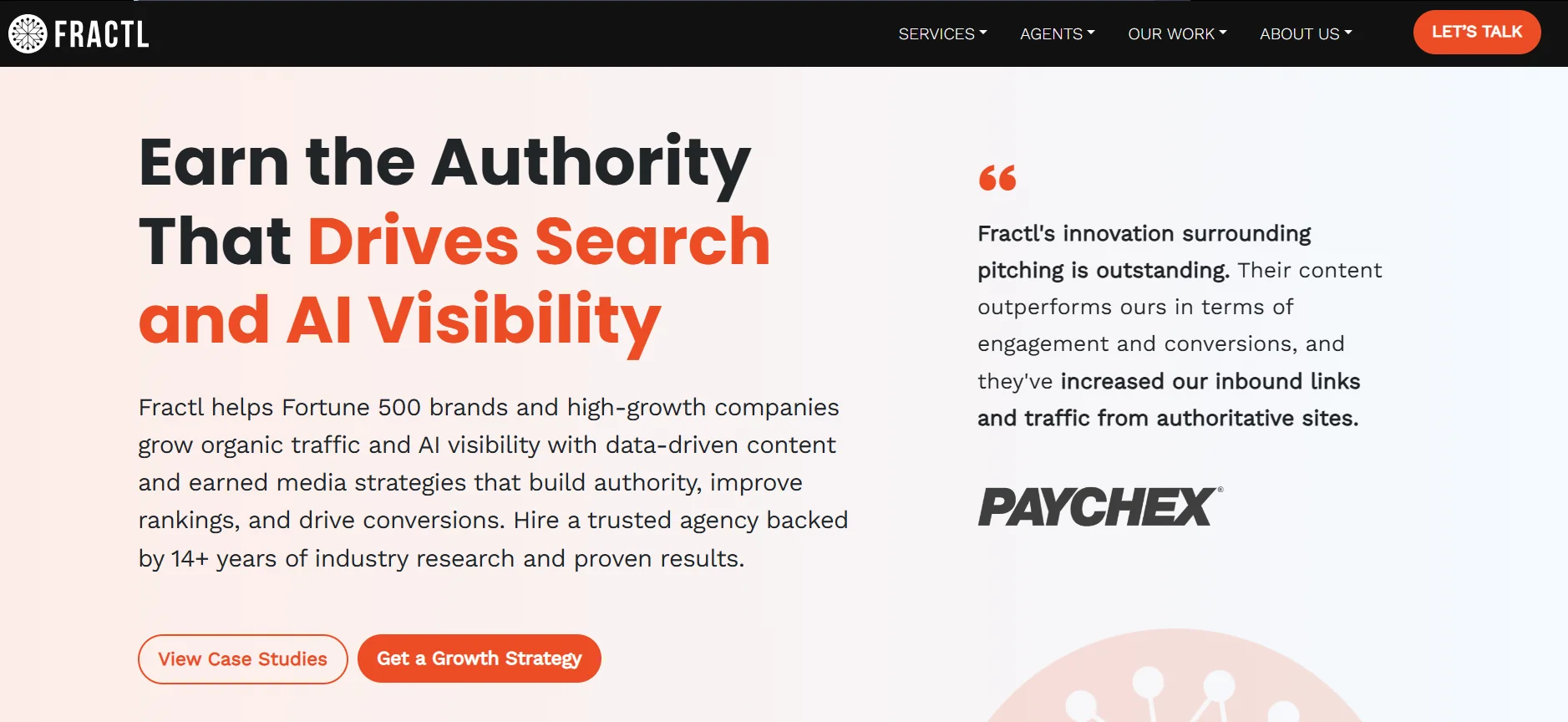 Fractl homepage