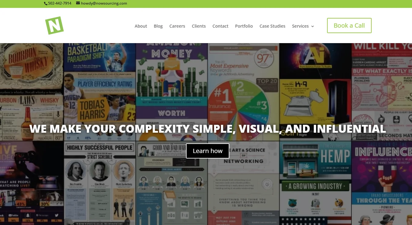 NowSourcing homepage