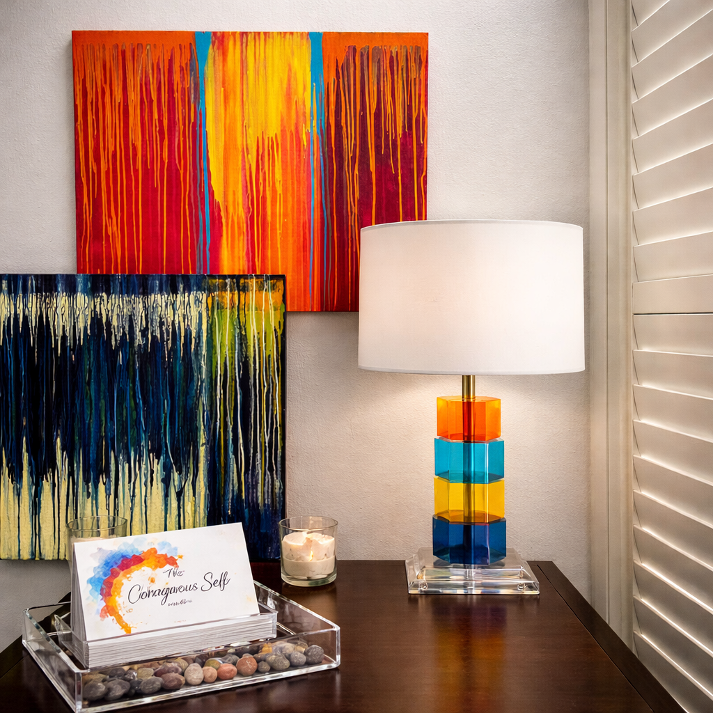 As an Expressive Arts Psychotherapist, I integrate attachment theory, neuroscience, EMDR, and relational approaches with art, movement, and mindfulness. I help navigate trauma, performance anxiety, and relational challenges — helping them move from feeling stuck or overwhelmed toward greater authenticity and resilience.
I believe healing is both courageous and transformative. When we approach our stories with honesty and compassion, we open the door to more empowered ways of being.