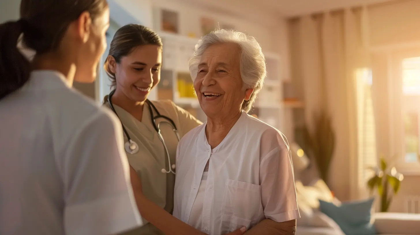 Beratungsgespräch zwischen Pflegeberater und Angehöriger zu Pflegegrad und Leistungsanspruch.