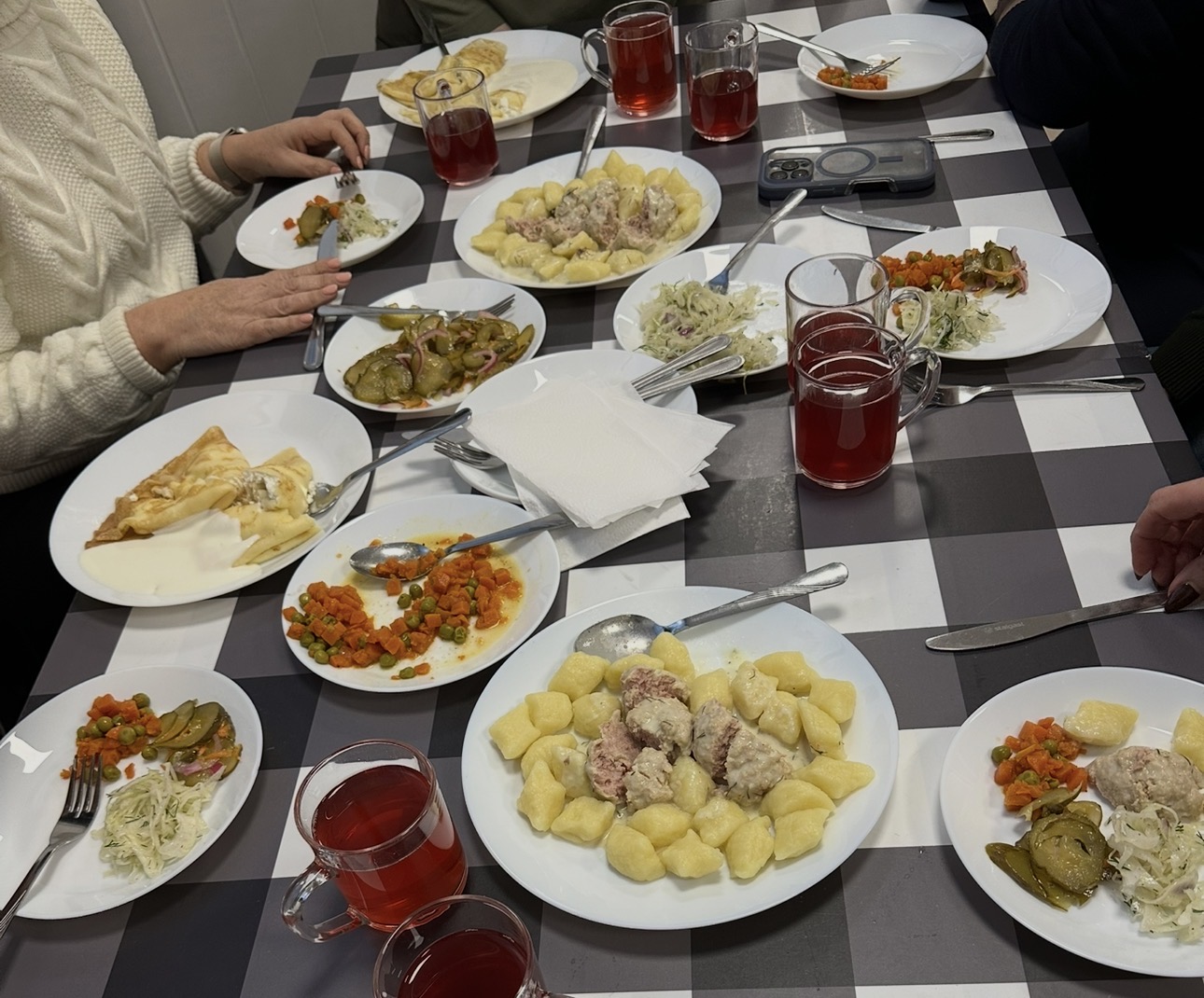 Typical dishes at the milk bar