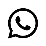 Black WhatsApp app icon with a phone symbol inside a chat bubble.