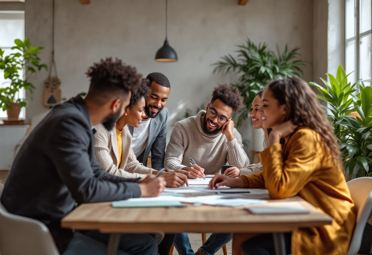 image of team discussion (for a hr tech)