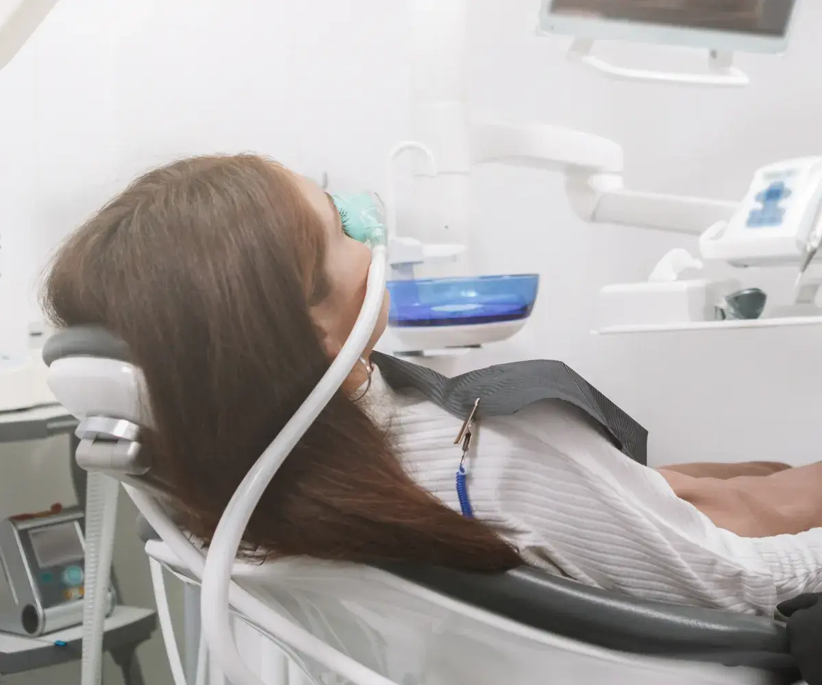woman in sedation chair