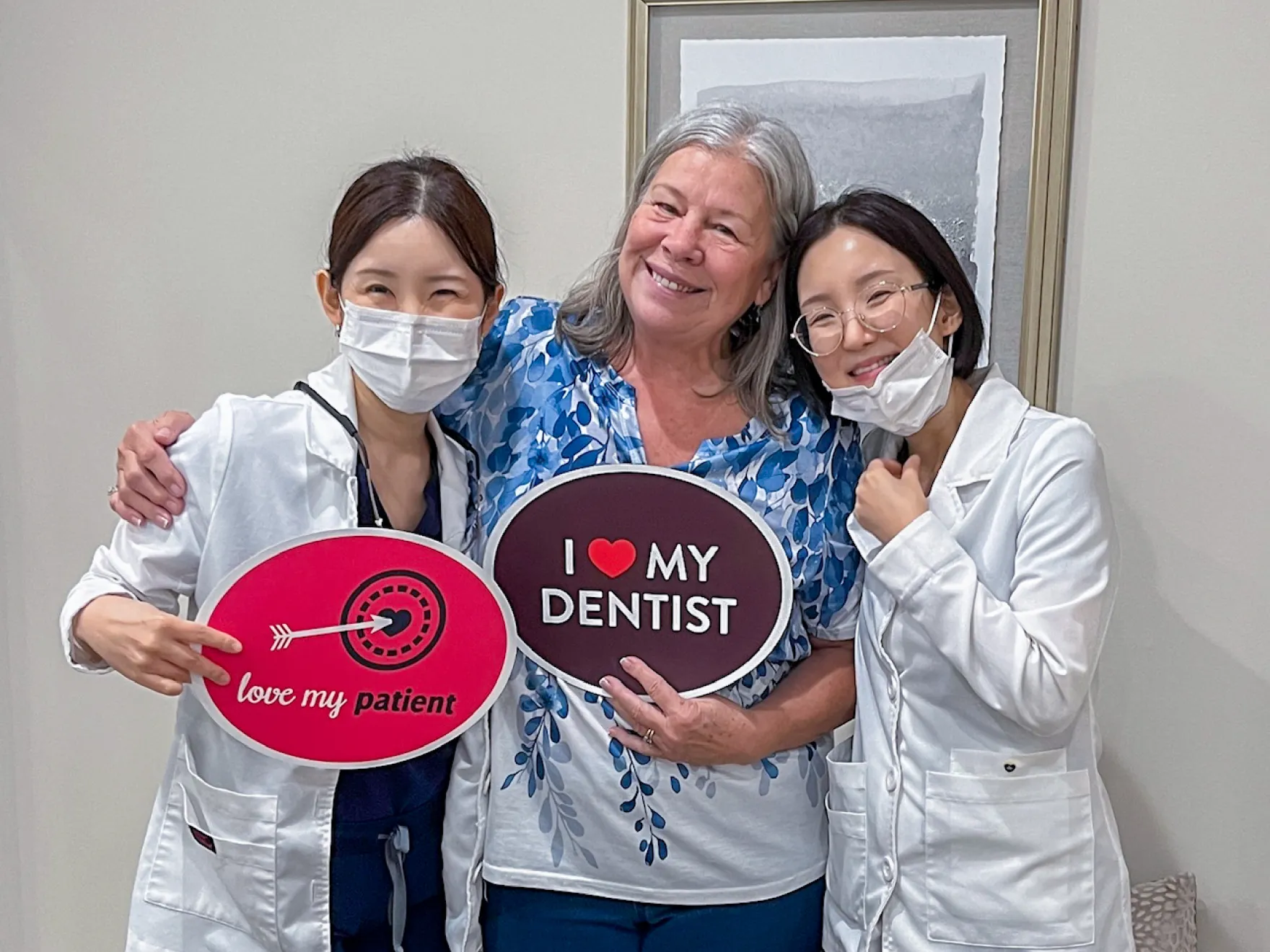 Dr. Cathy and Judy with a patient