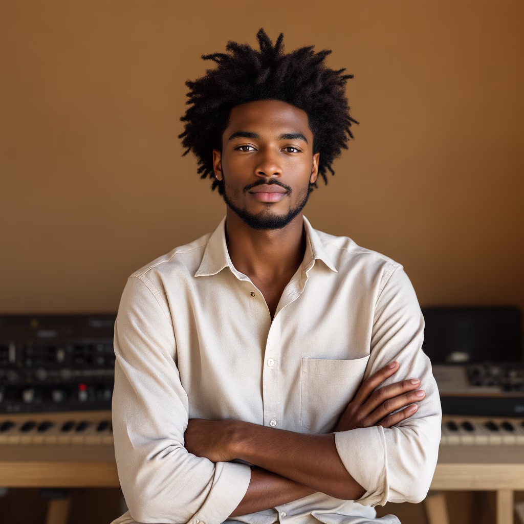 [headshot] image of customer (for a music studio)