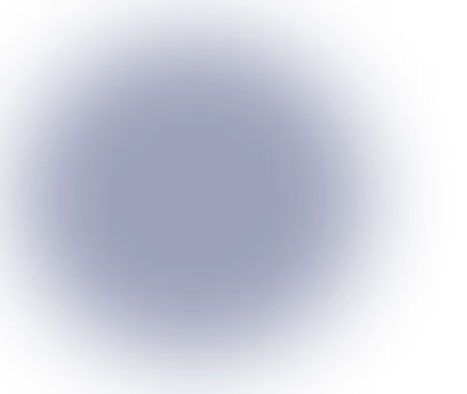 Dark blue circular shape with a halo-like gradient fading to black around the edges.