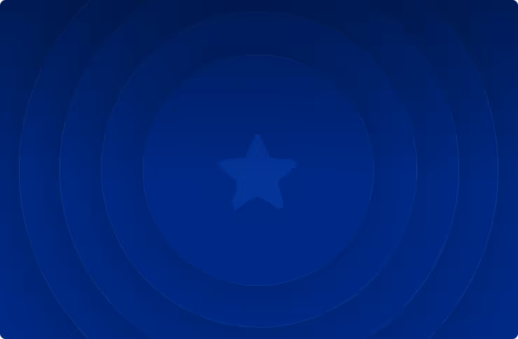 Dark blue concentric circles with a star shape in the center.