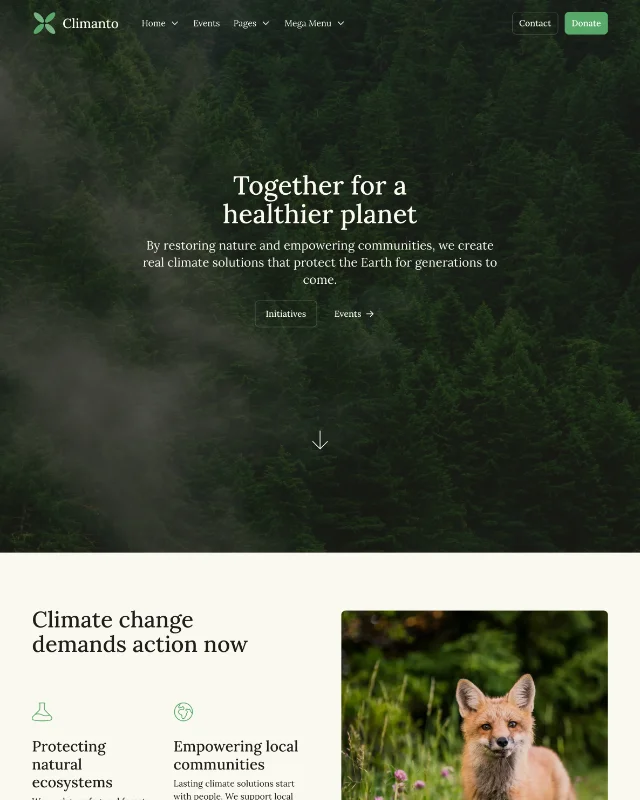 Business service offerings including Business Strategy, Brand Development, Digital Solutions, and Consulting & Advisory, plus support section highlighting expert assistance, fast response, and ongoing guidance with images of people working on laptops and in meetings.