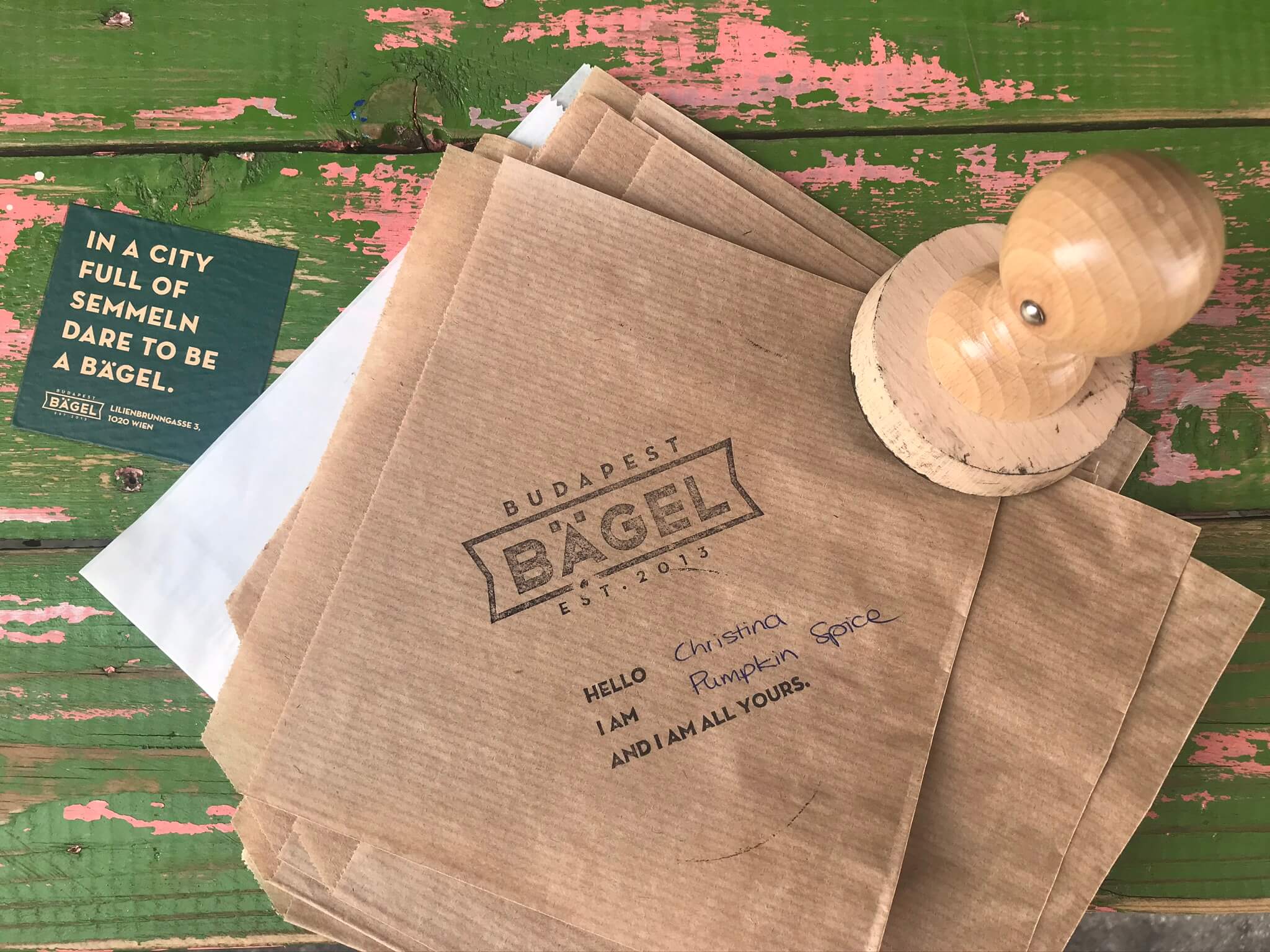 Packaging von Budapest Bagel