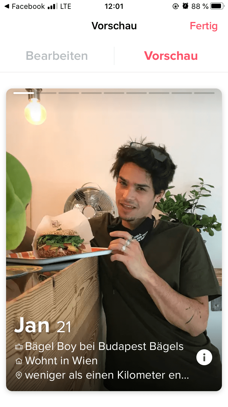Budapest Bagel Vienna auf Tinder