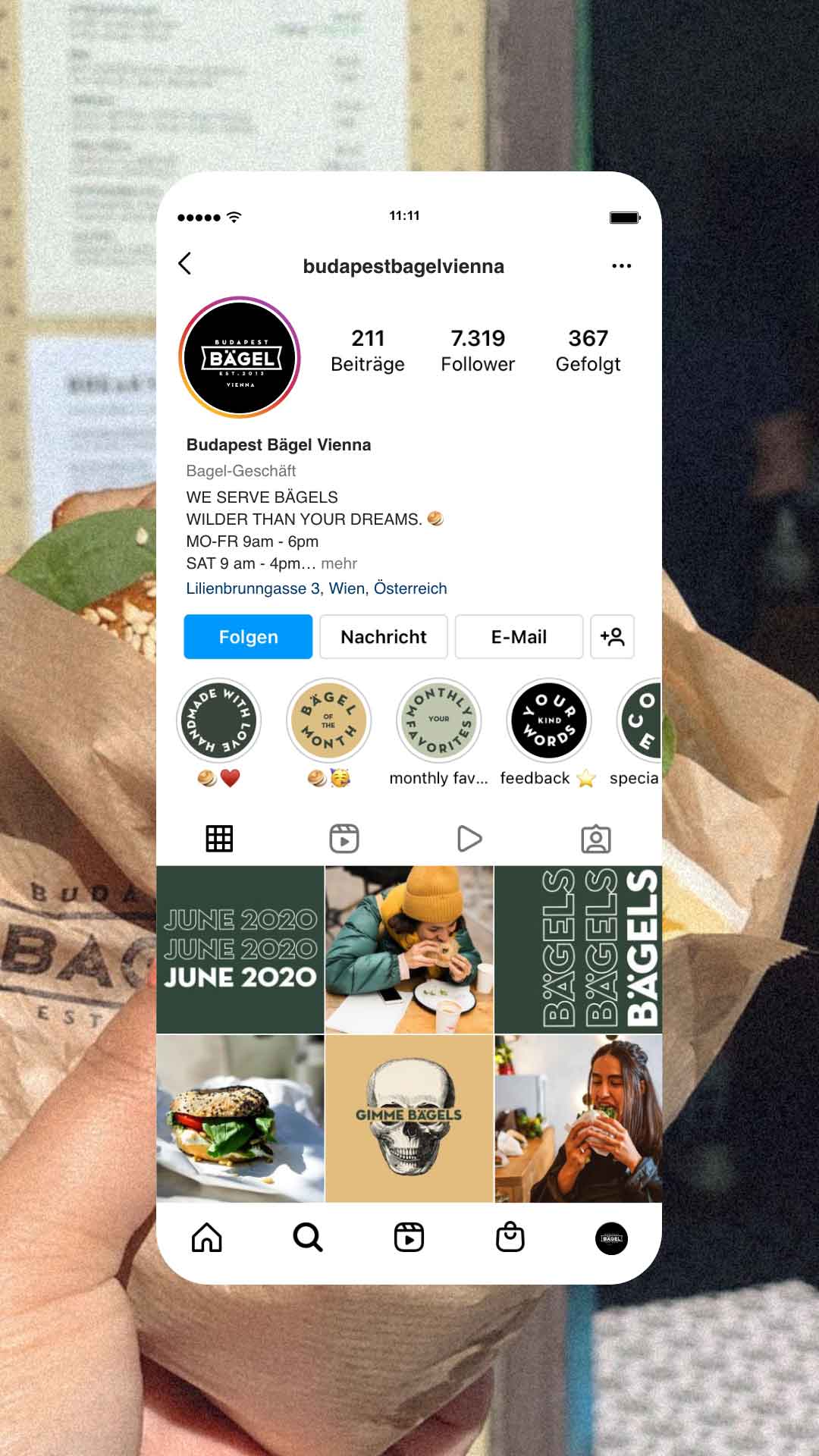 Budapest Bagel Social Media Feed