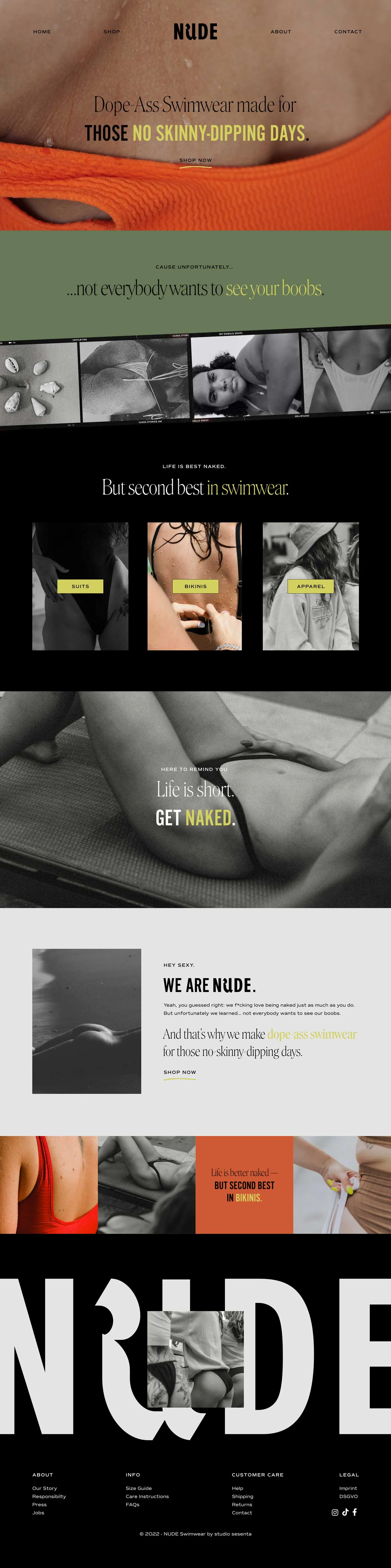 NUDE Website MockUp
