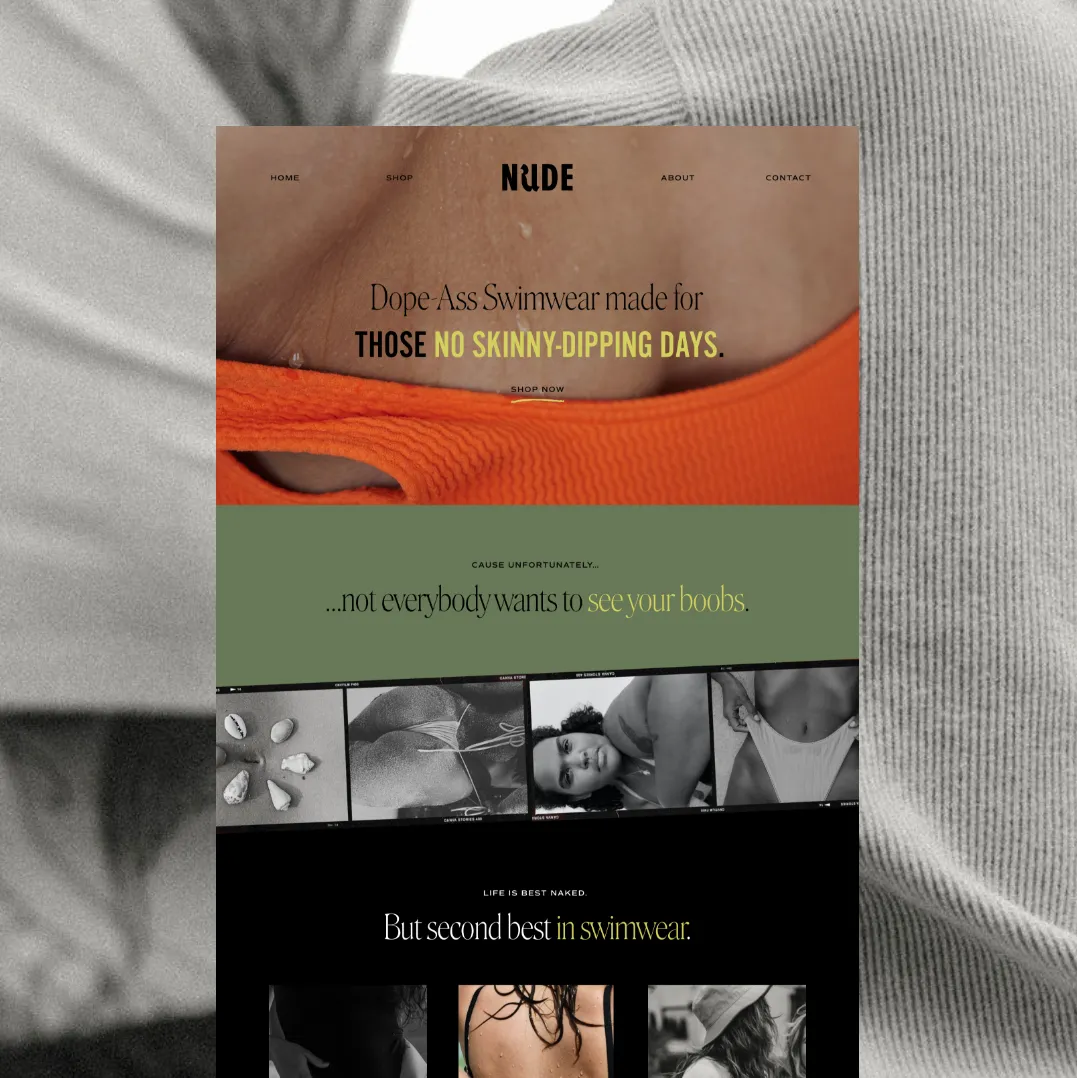 Nude Website Mock Up
