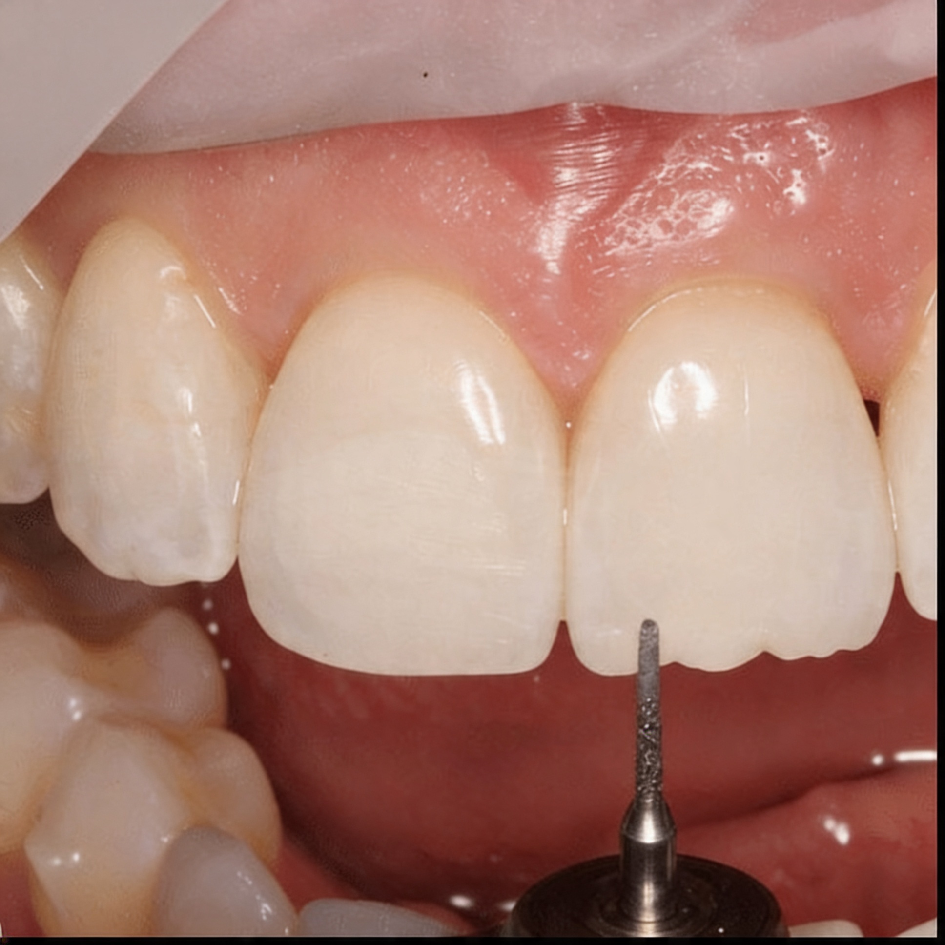 Tooth preparation with diamond bur