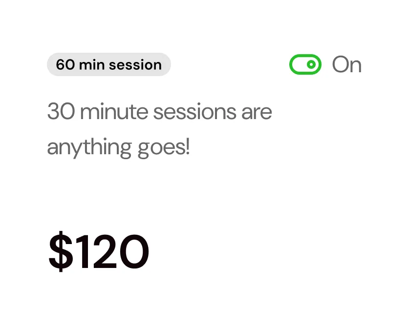 A black and white photo of a clock with the words 30 minute session are anything.