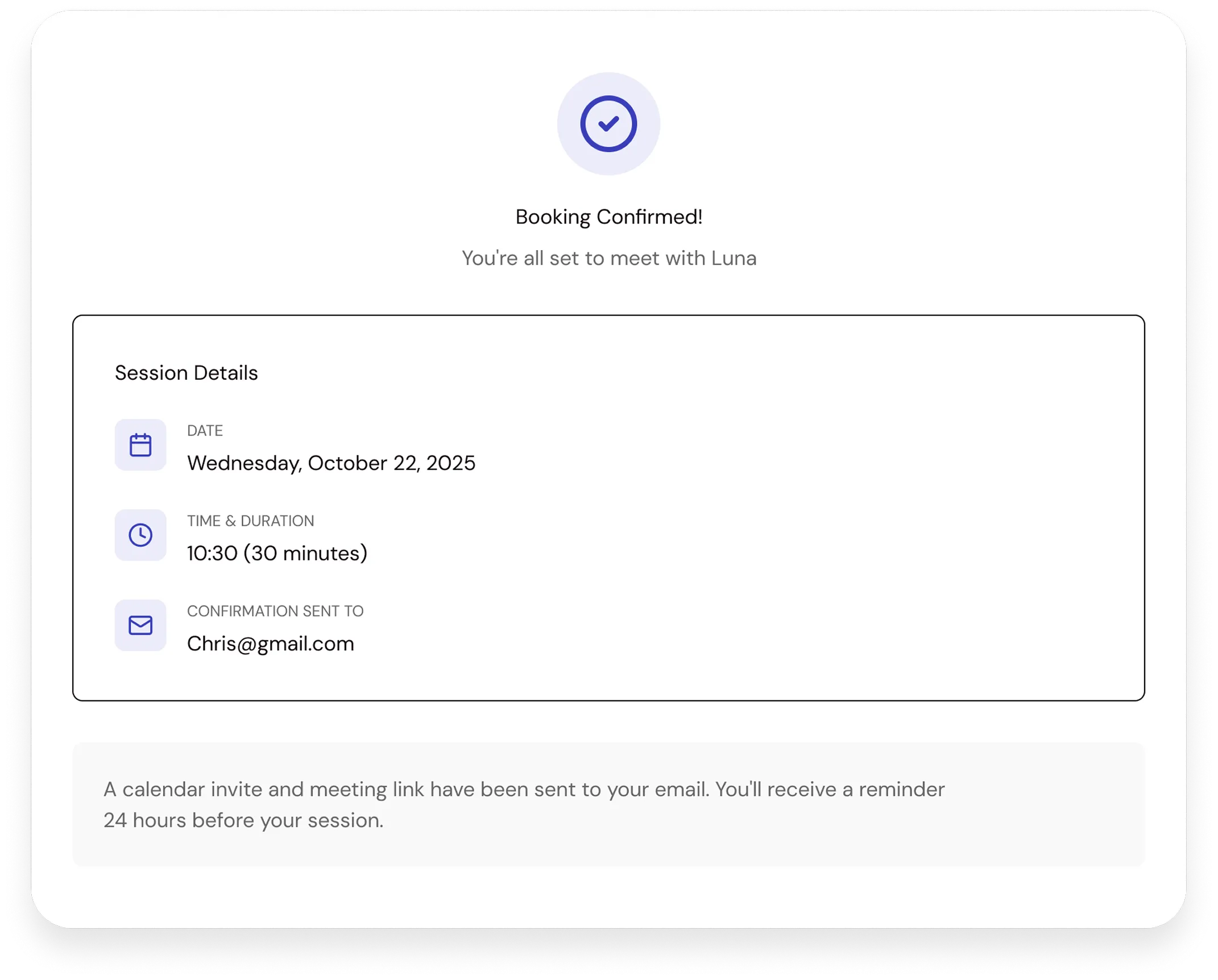 A screenshot of a webpage with a email address.