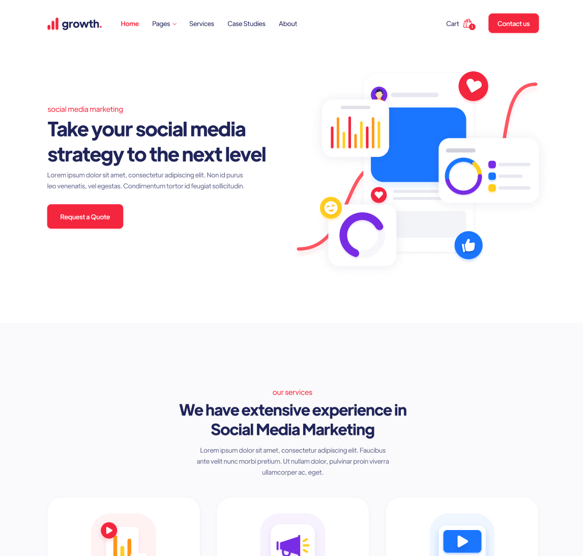 Service Single - Growth Webflow Template
