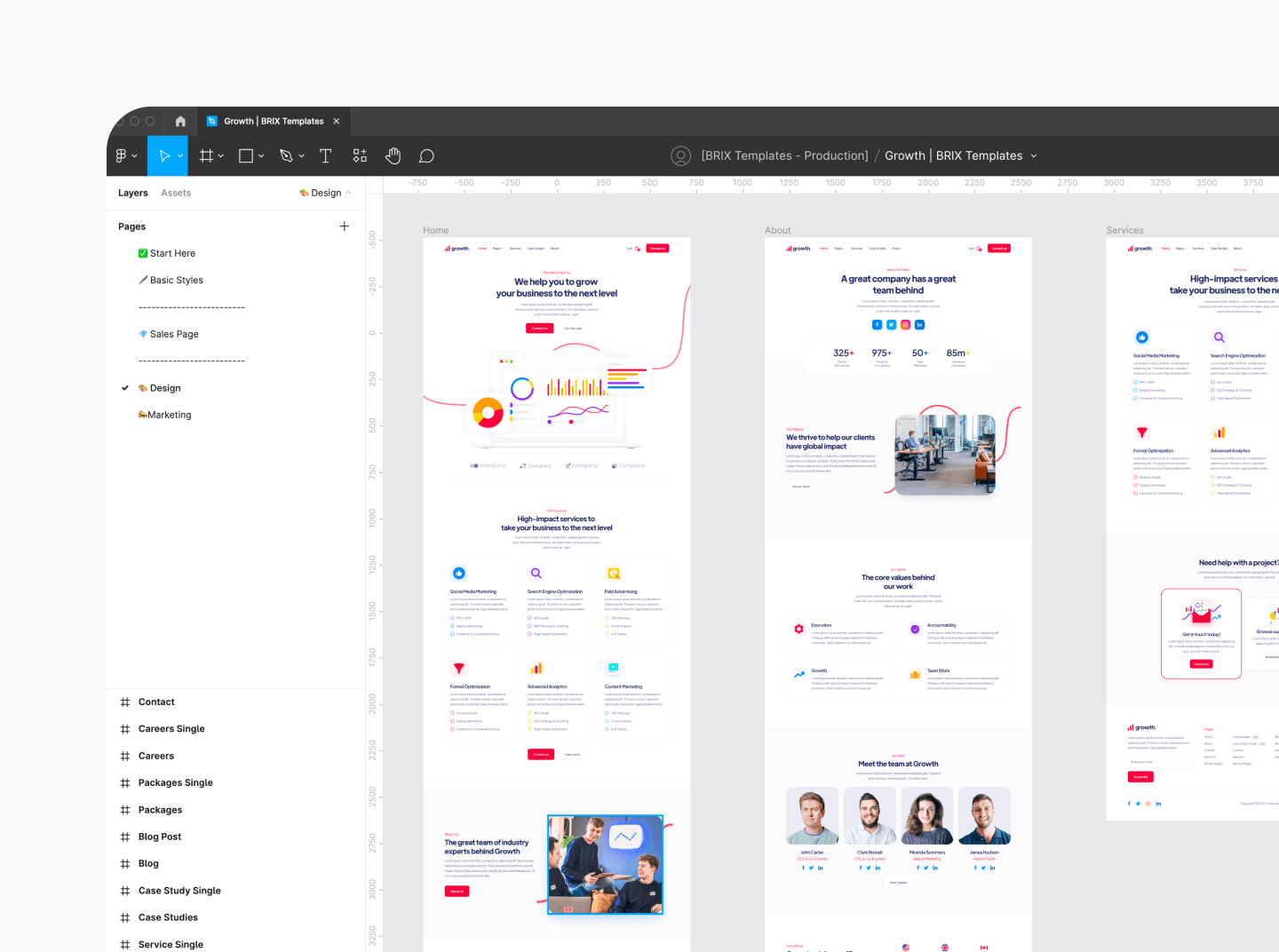 Figma File - Growth Webflow Template