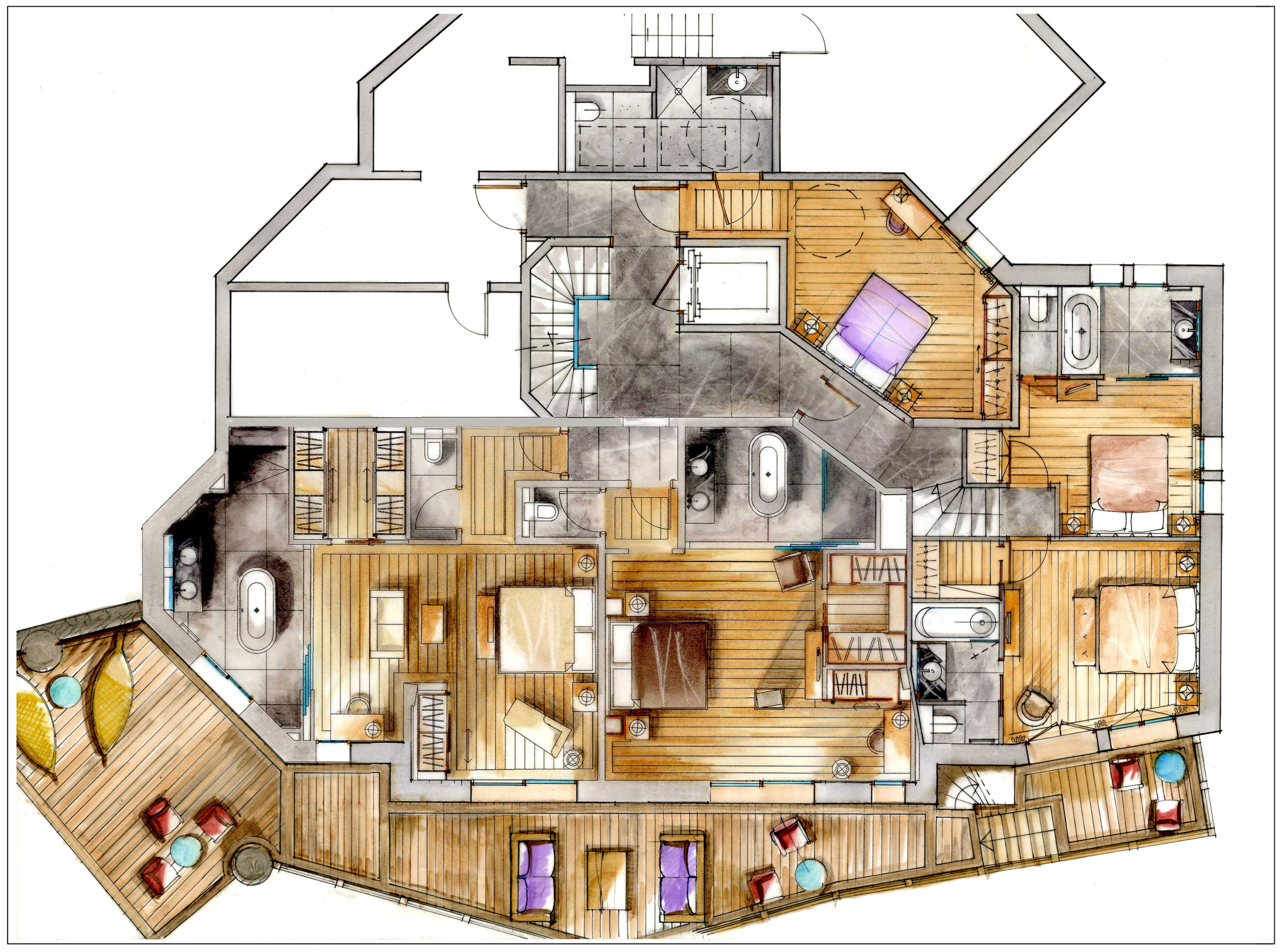 Décoration K2 Chalets Courchevel 1850