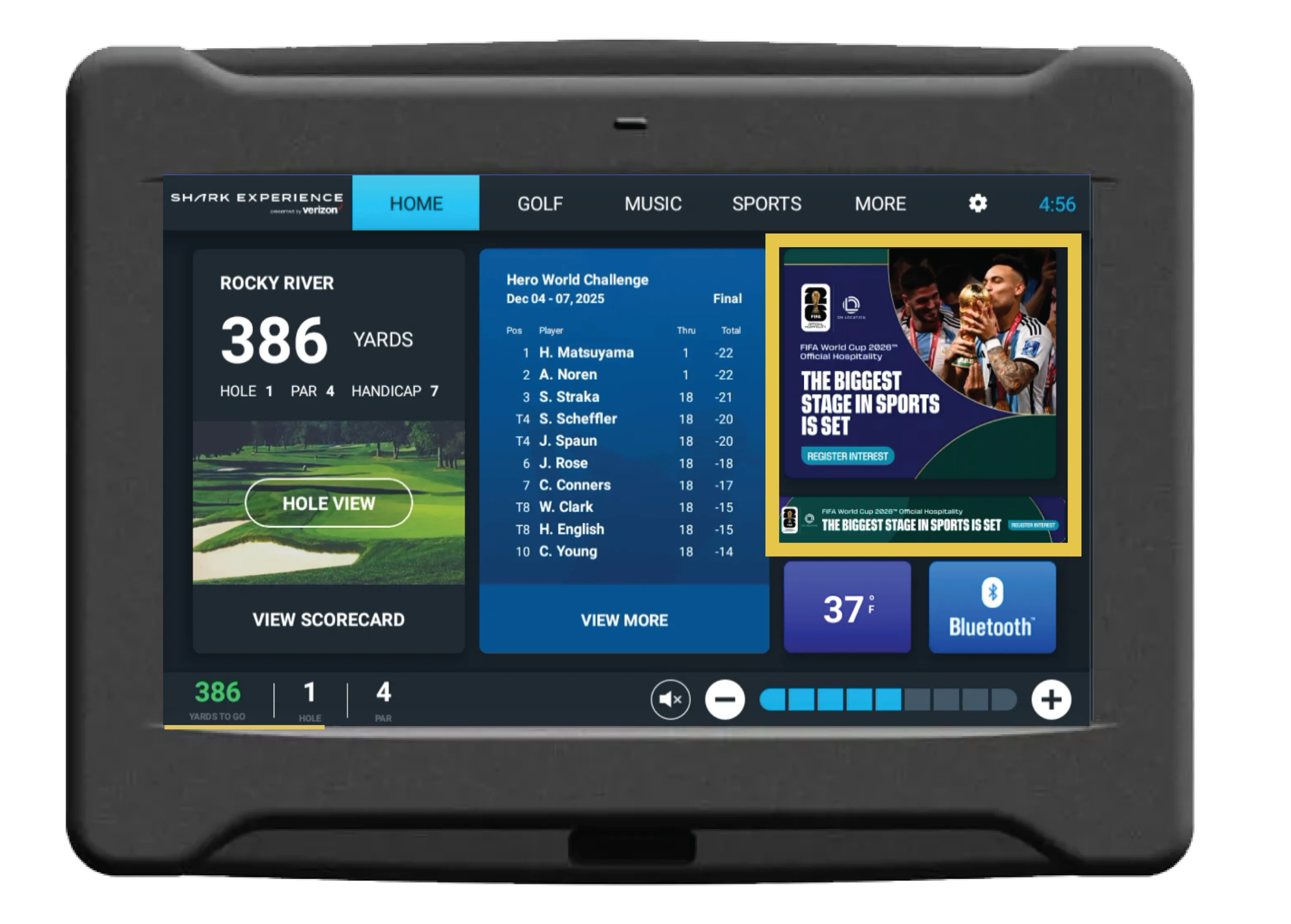 GOLF SCREEN HOME FIFA TABLET