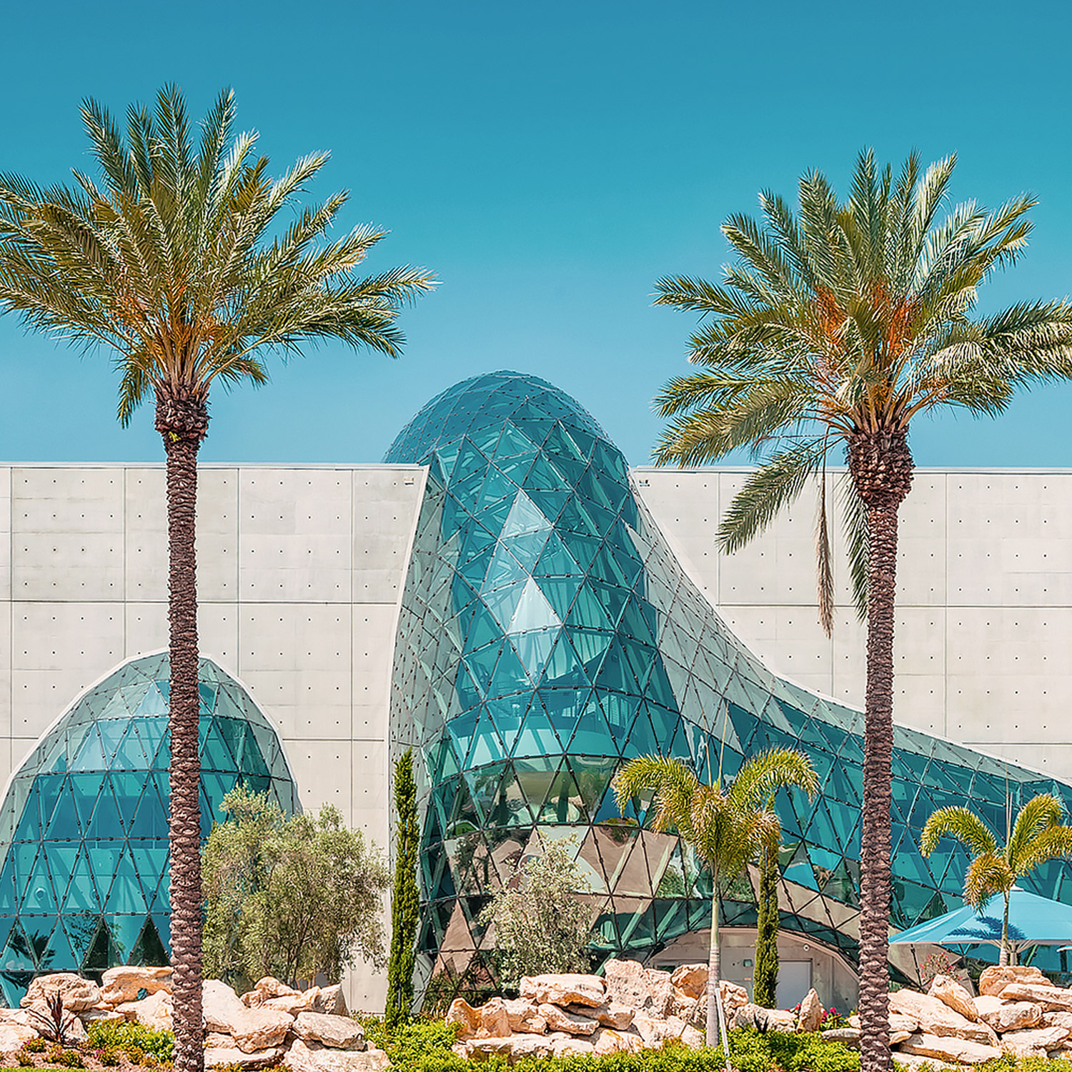 Waterfront exterior of the Salvador Dali Museum, a nearby attraction to The Luce Hotel