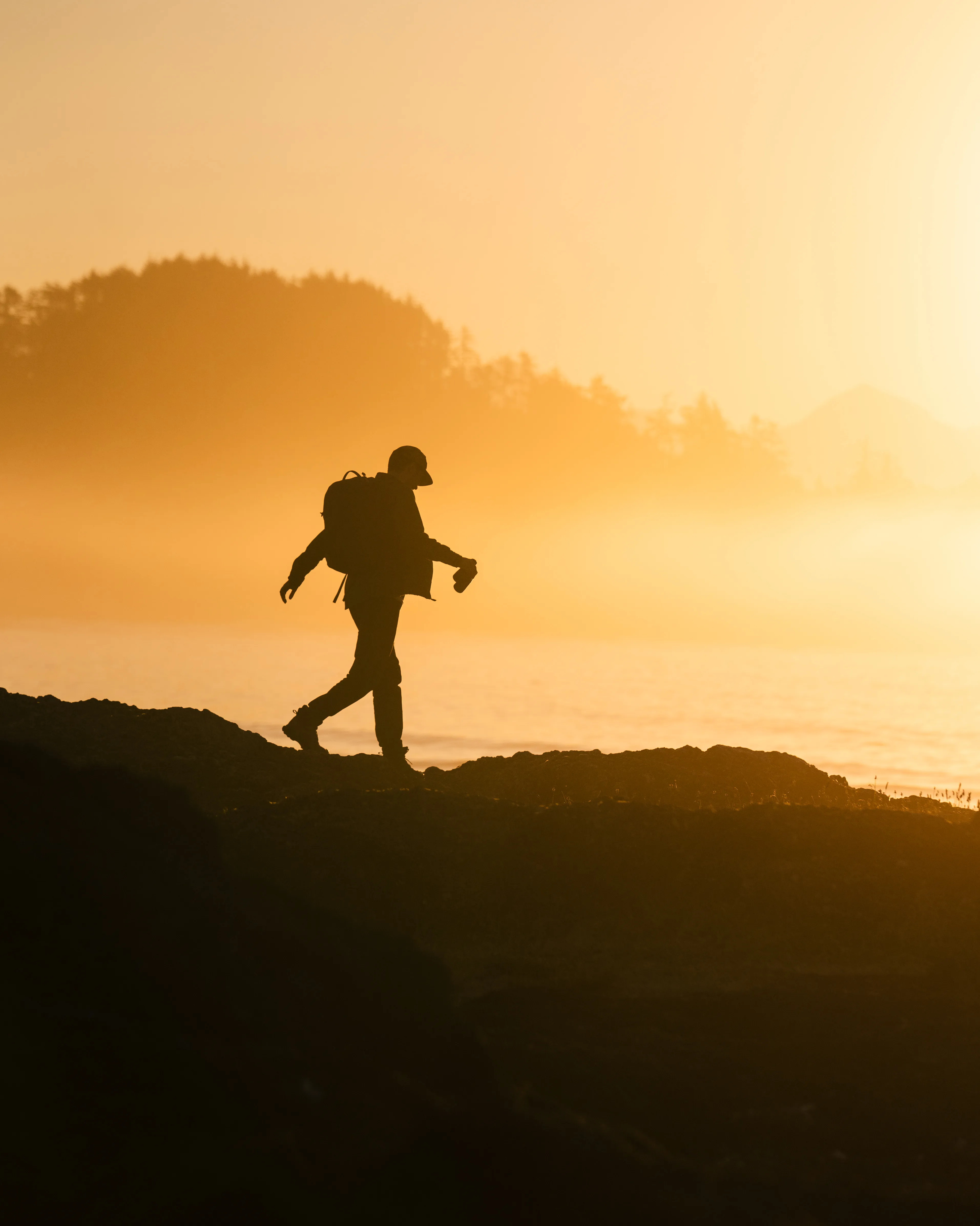 Connel Bradwell at sunrise in Tofino, BC