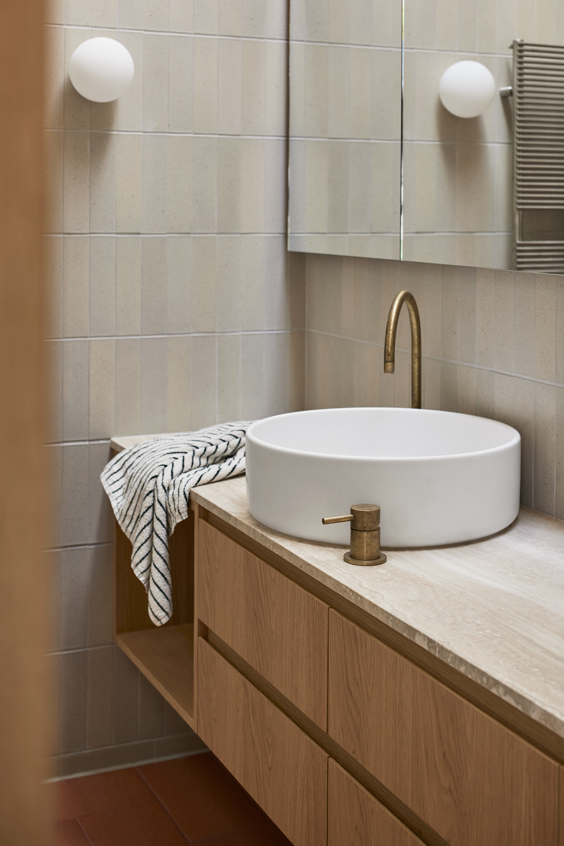 timber and tiled bathroom