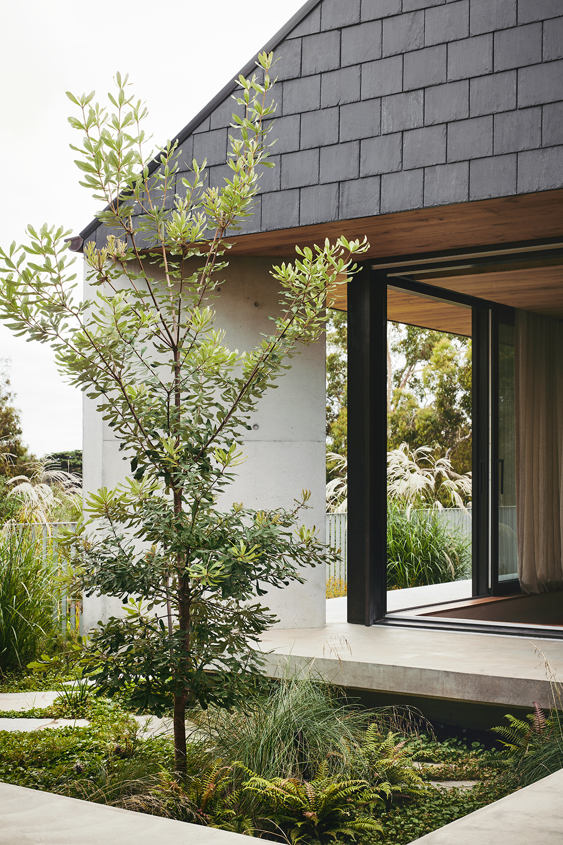 gable roof concrete edge beam