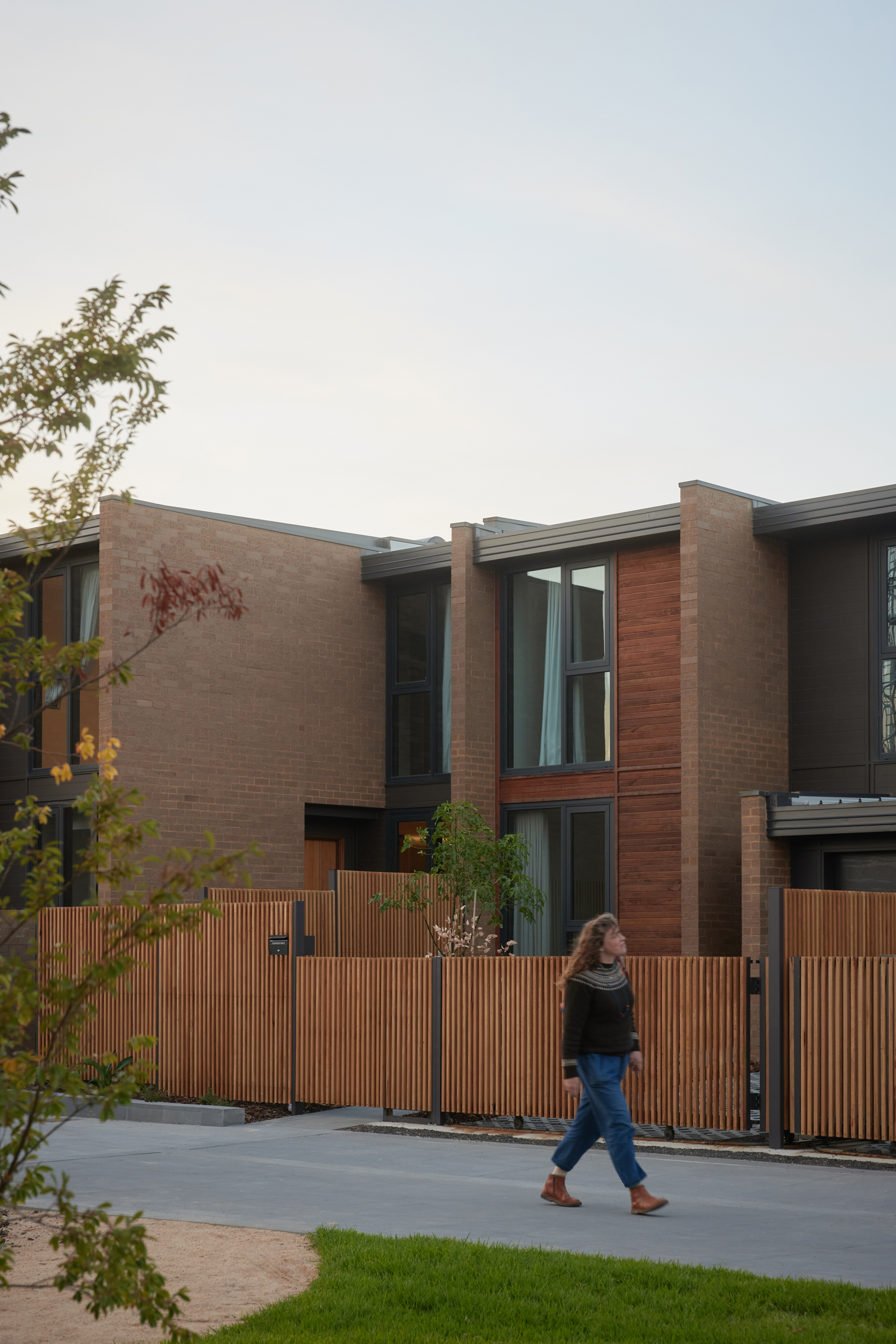 external facade of architectural townhouse
