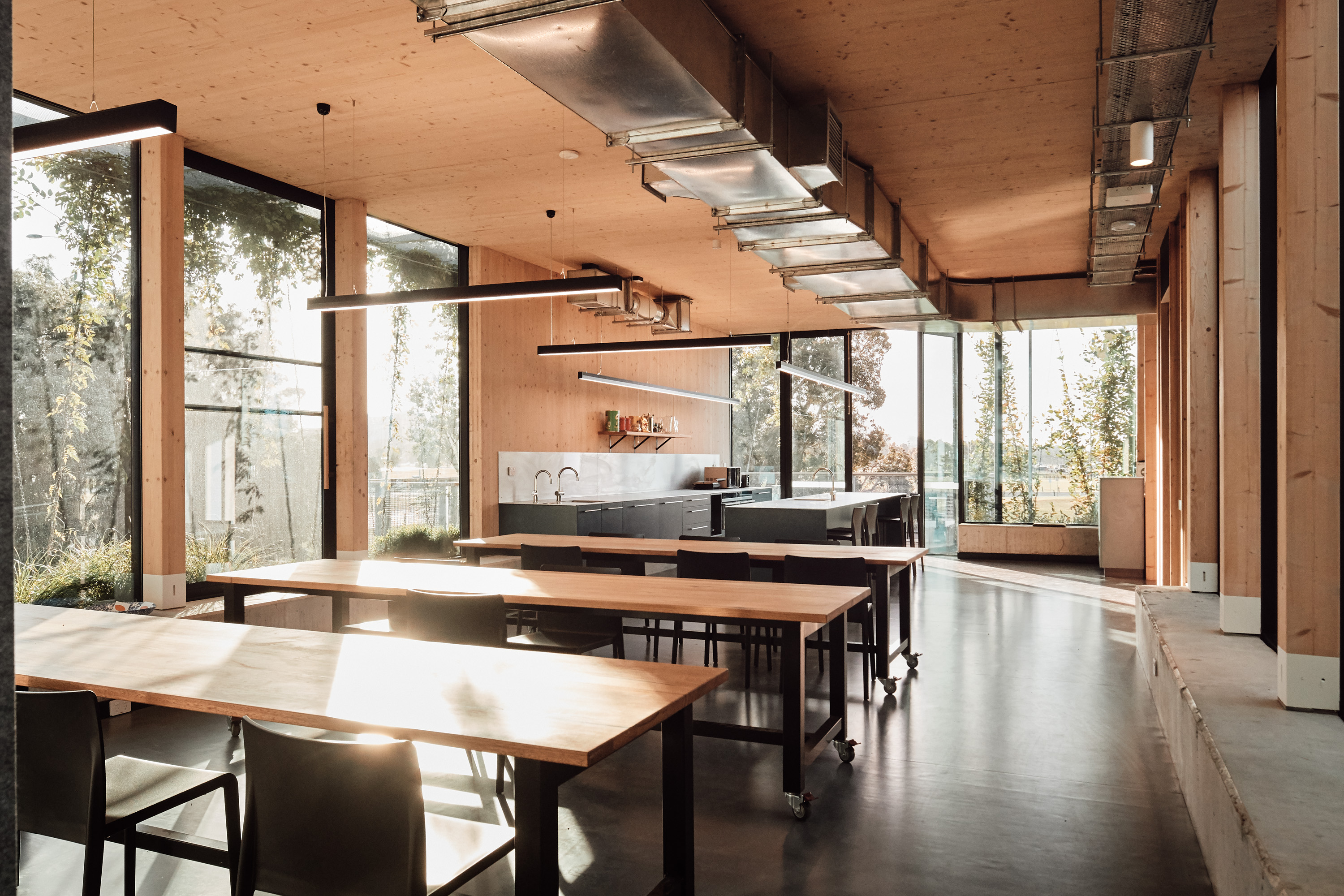 timber office building