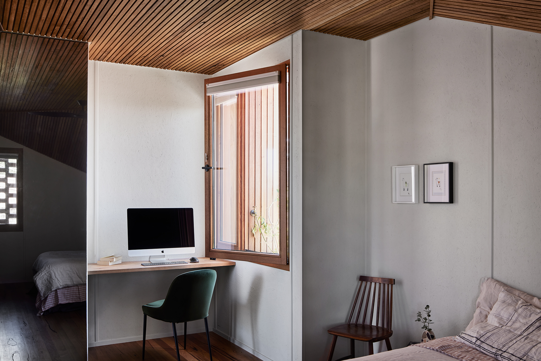 study nook in bedroom townhouse development
