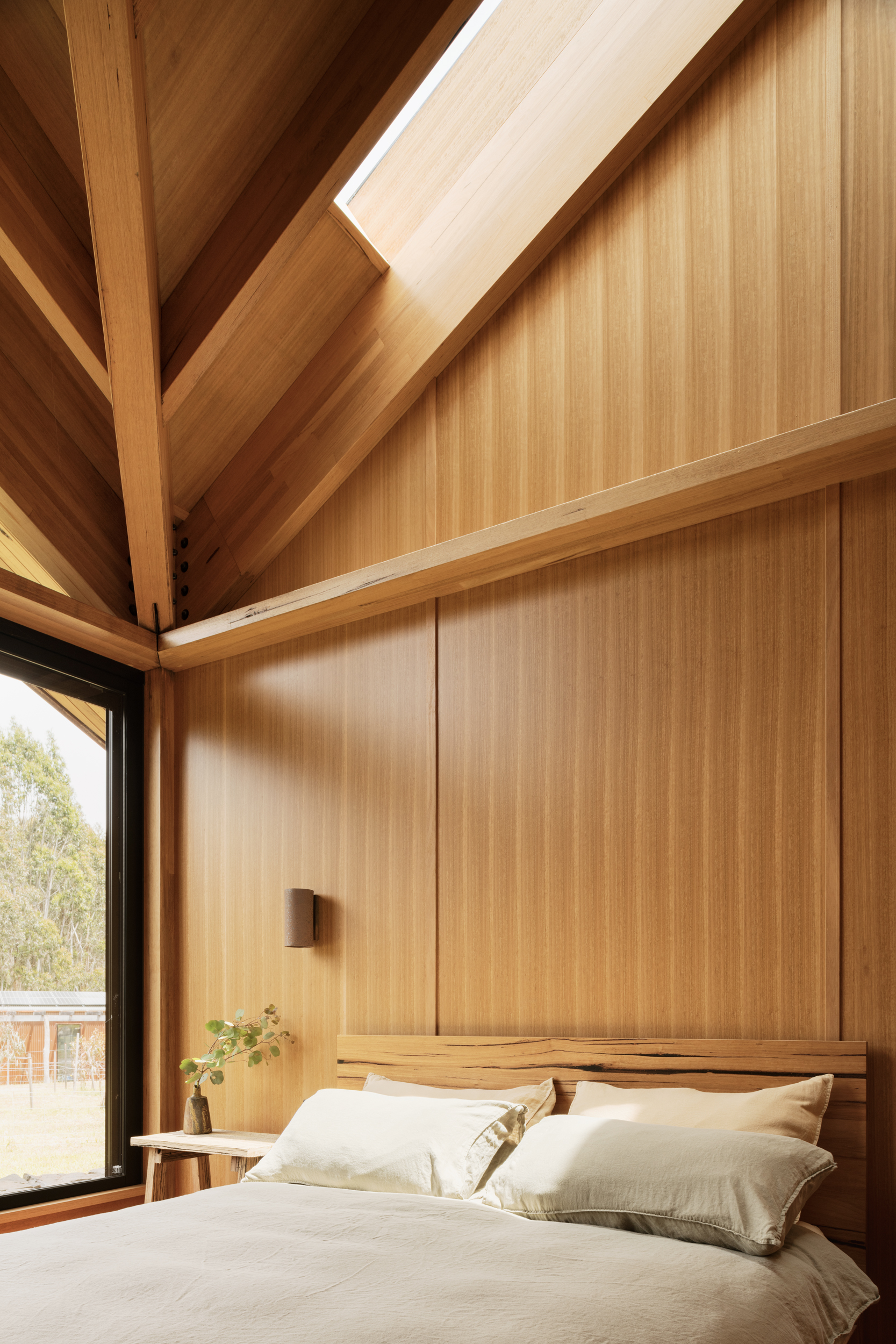 high pitch ceiling in bedroom