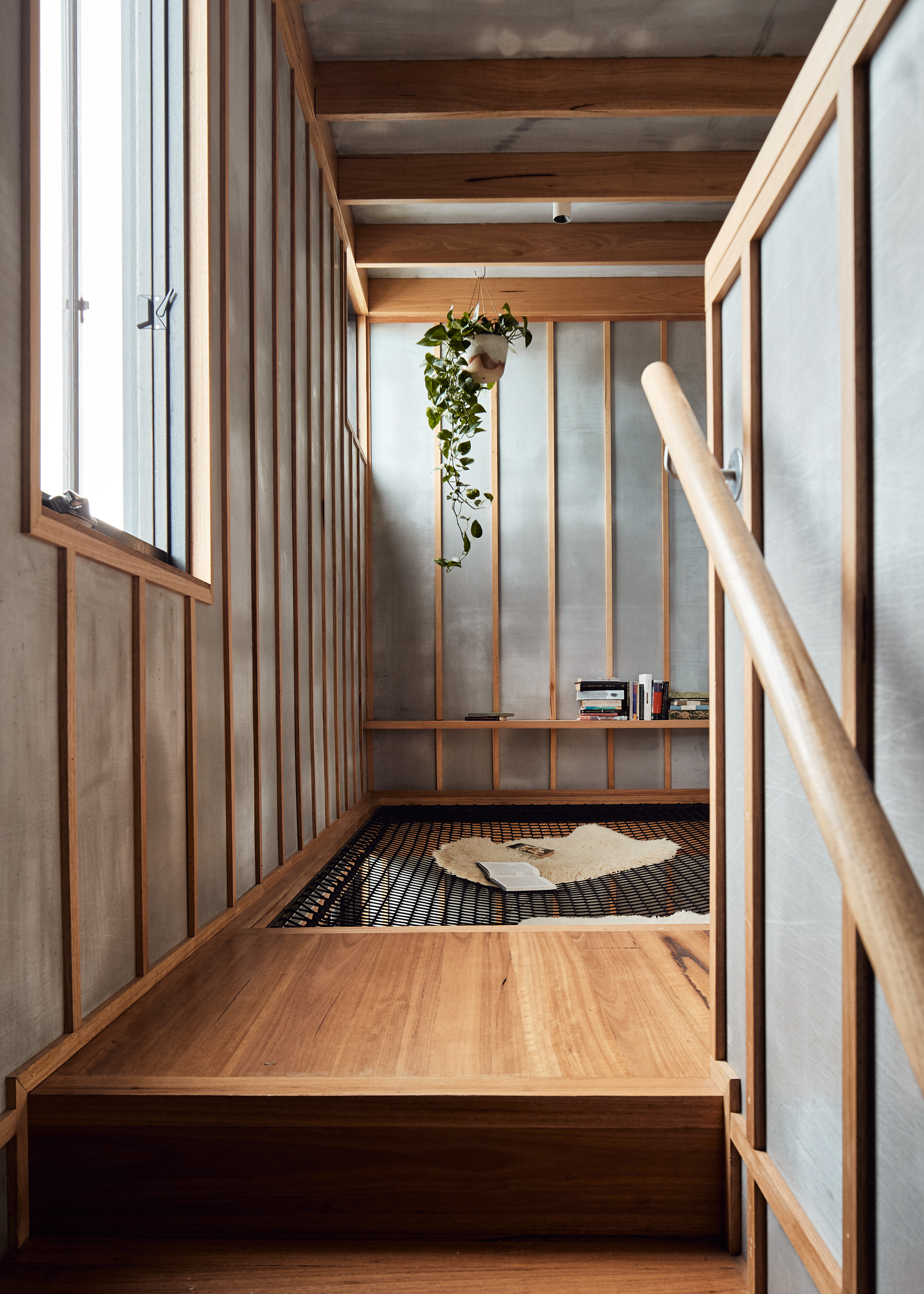 timber stairs to play net