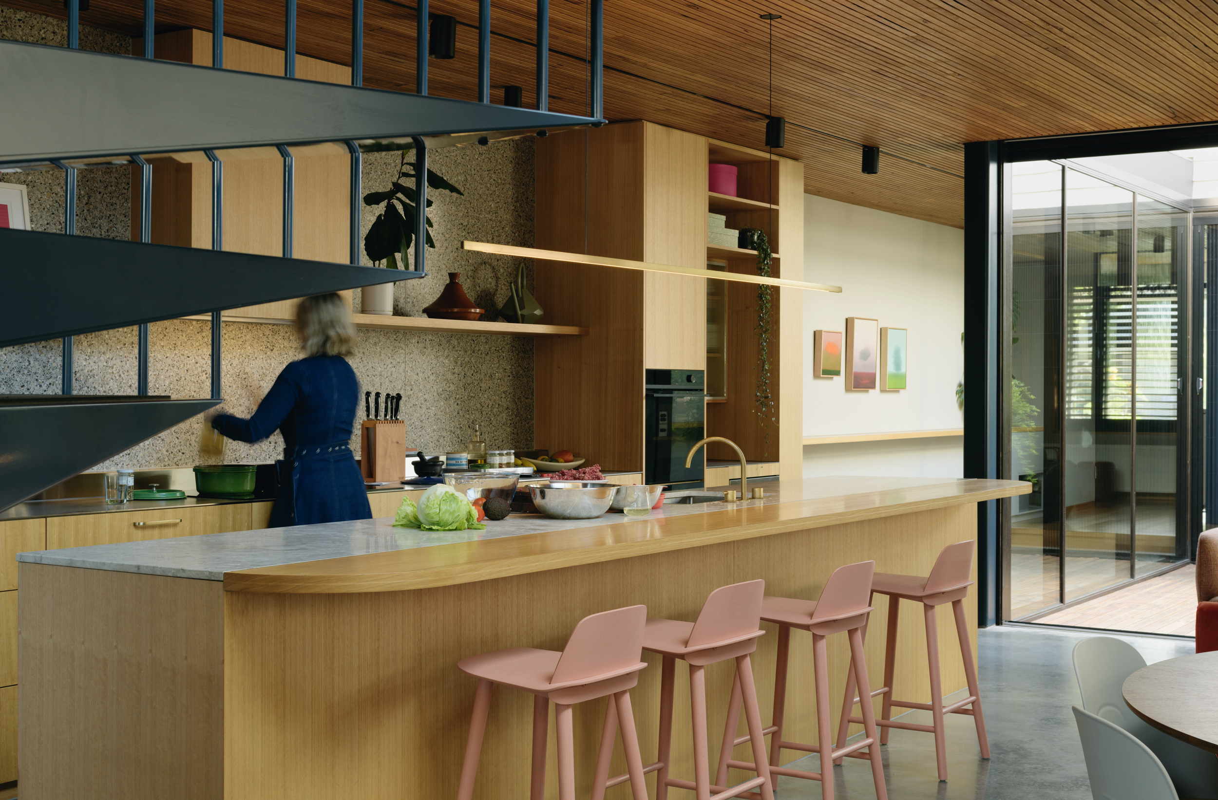 colourful architectural kitchen