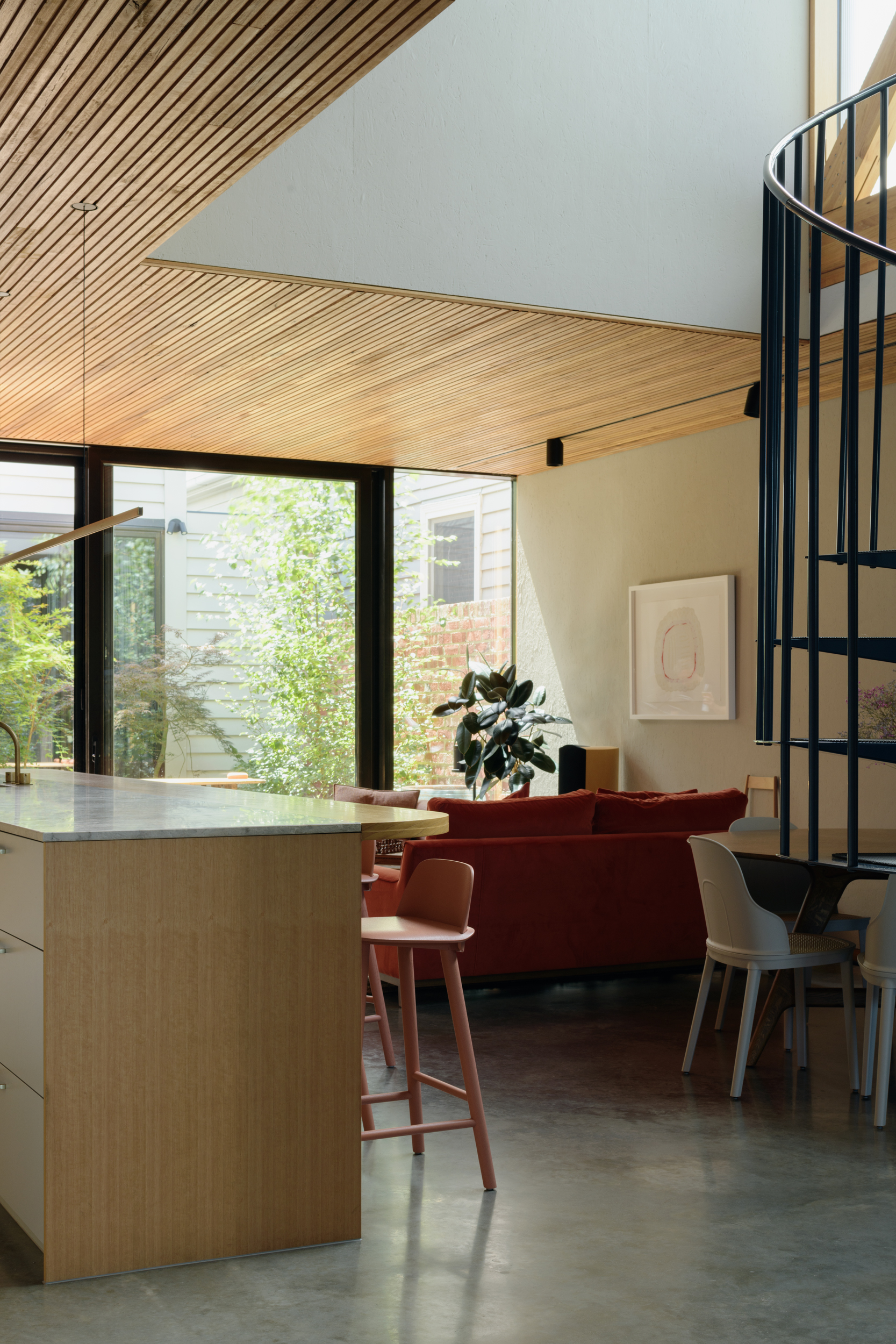 double height ceiling in lounge