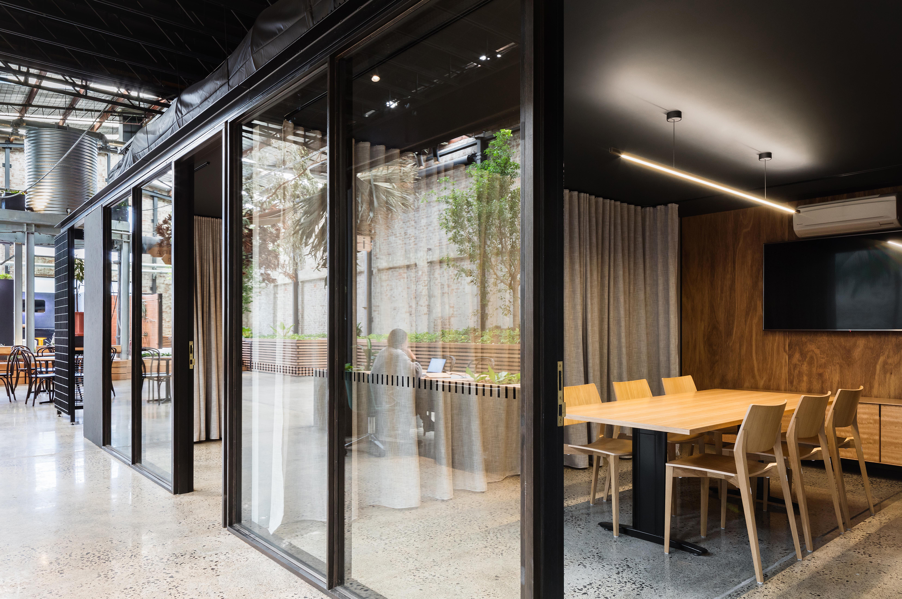 glazed meeting rooms