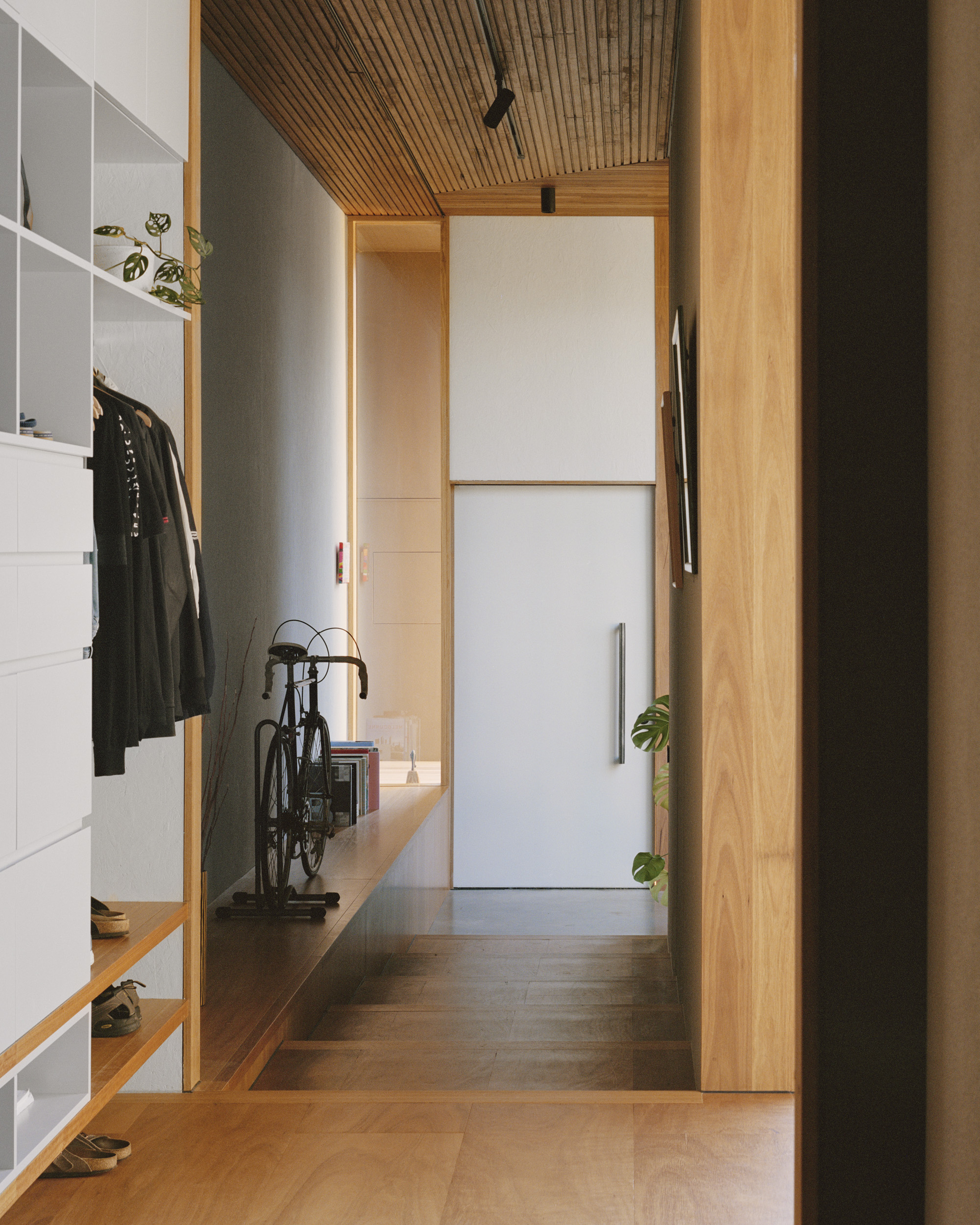 timber hall in hallway with joinery