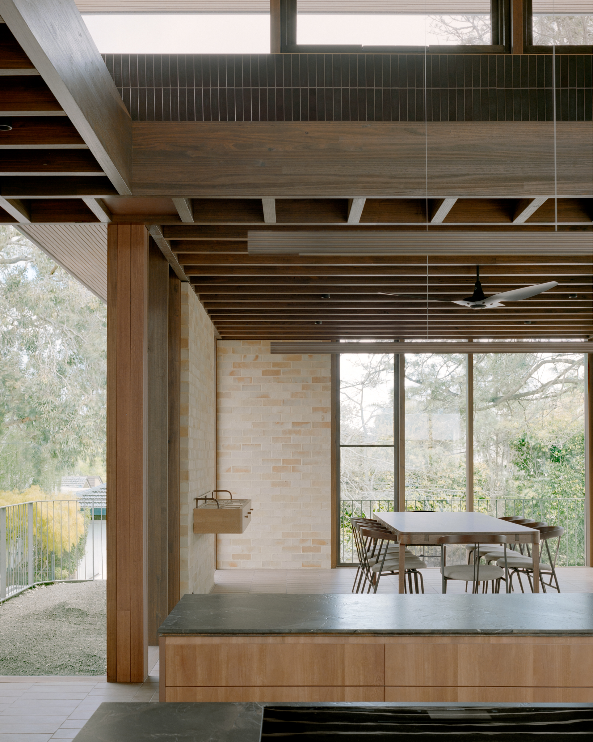 clerestory or high light window above kitchen
