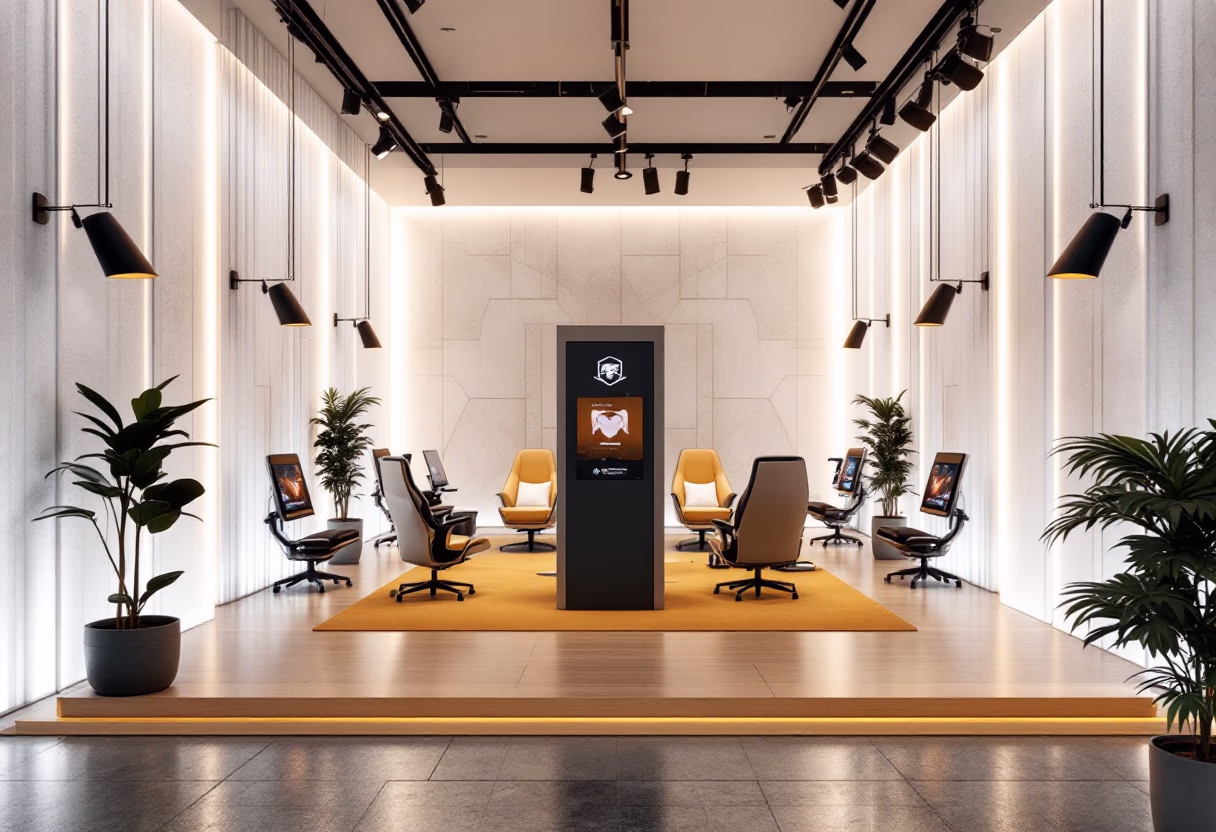 image of a lively gaming area (for a gaming and entertainment)