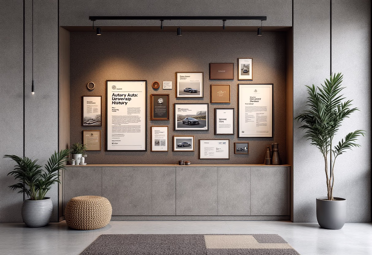 image of dealership history wall