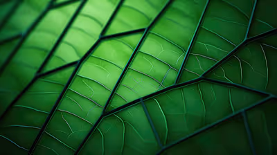 Close-up of bright green leaf