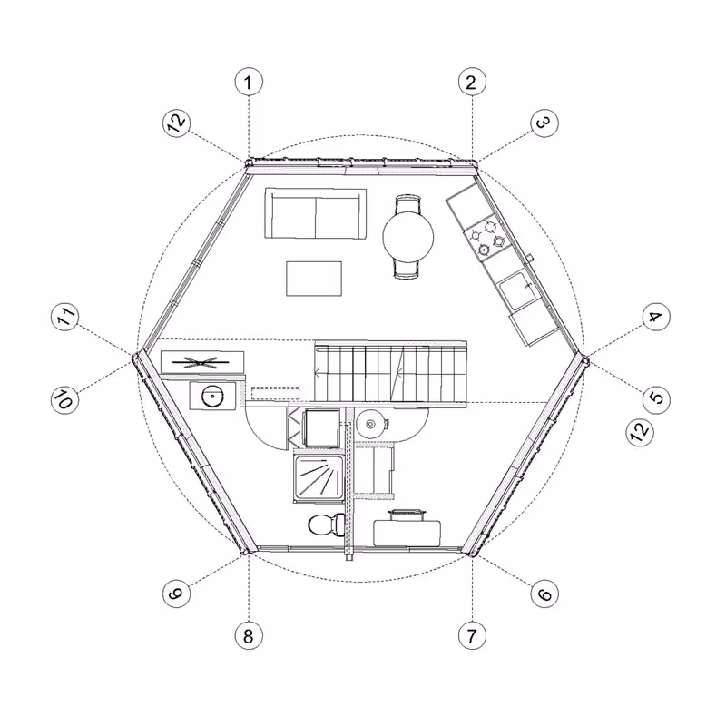 Tetra architectural plan