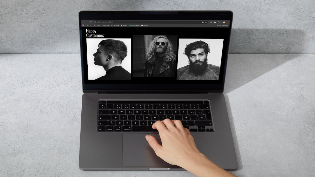 Mockup Website Rec&Hill Frisöre Freising