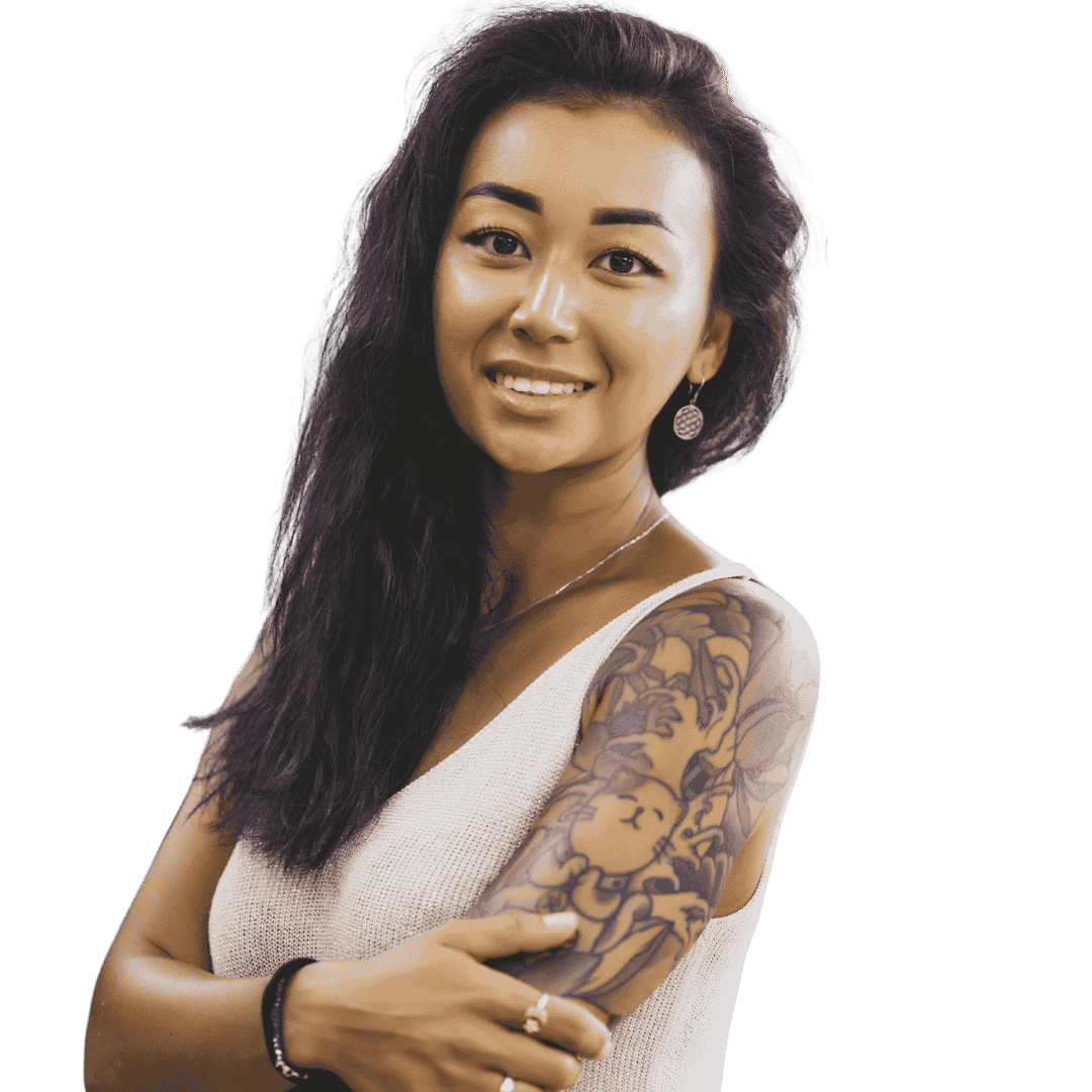 smiling tattoo artist