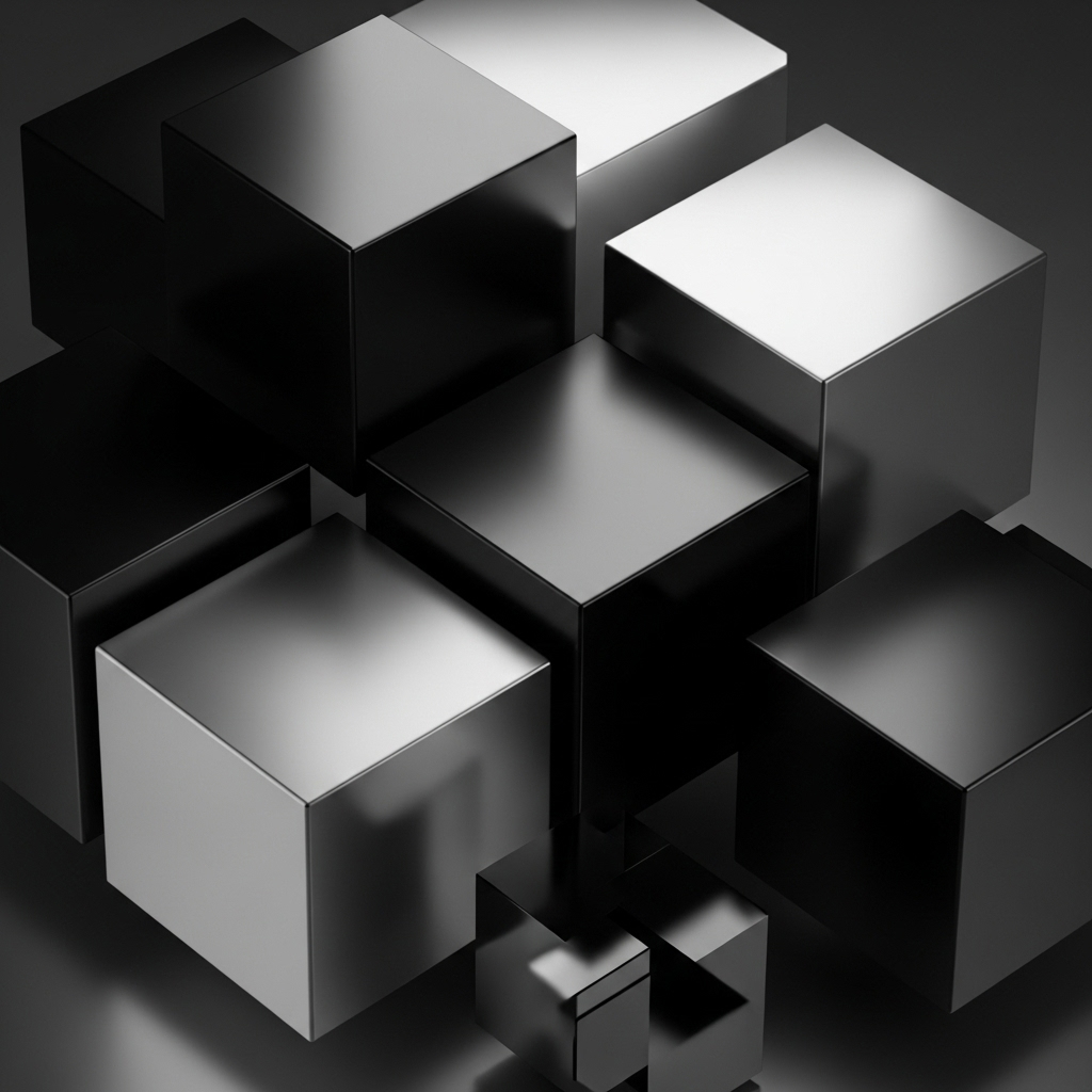 3D geometric cube illustration